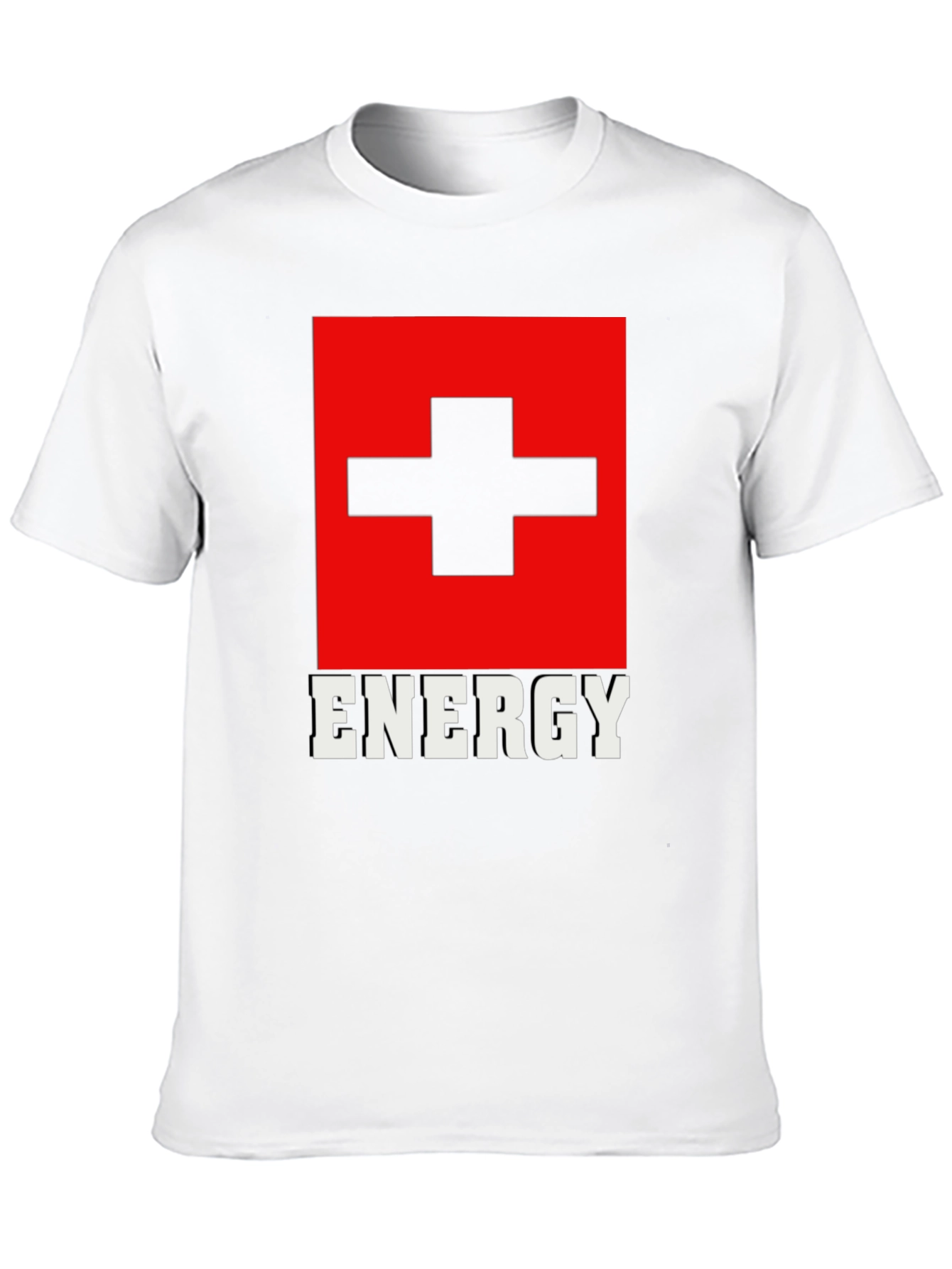 Energy Graphic T-Shirt - Swiss Flag Inspired Design