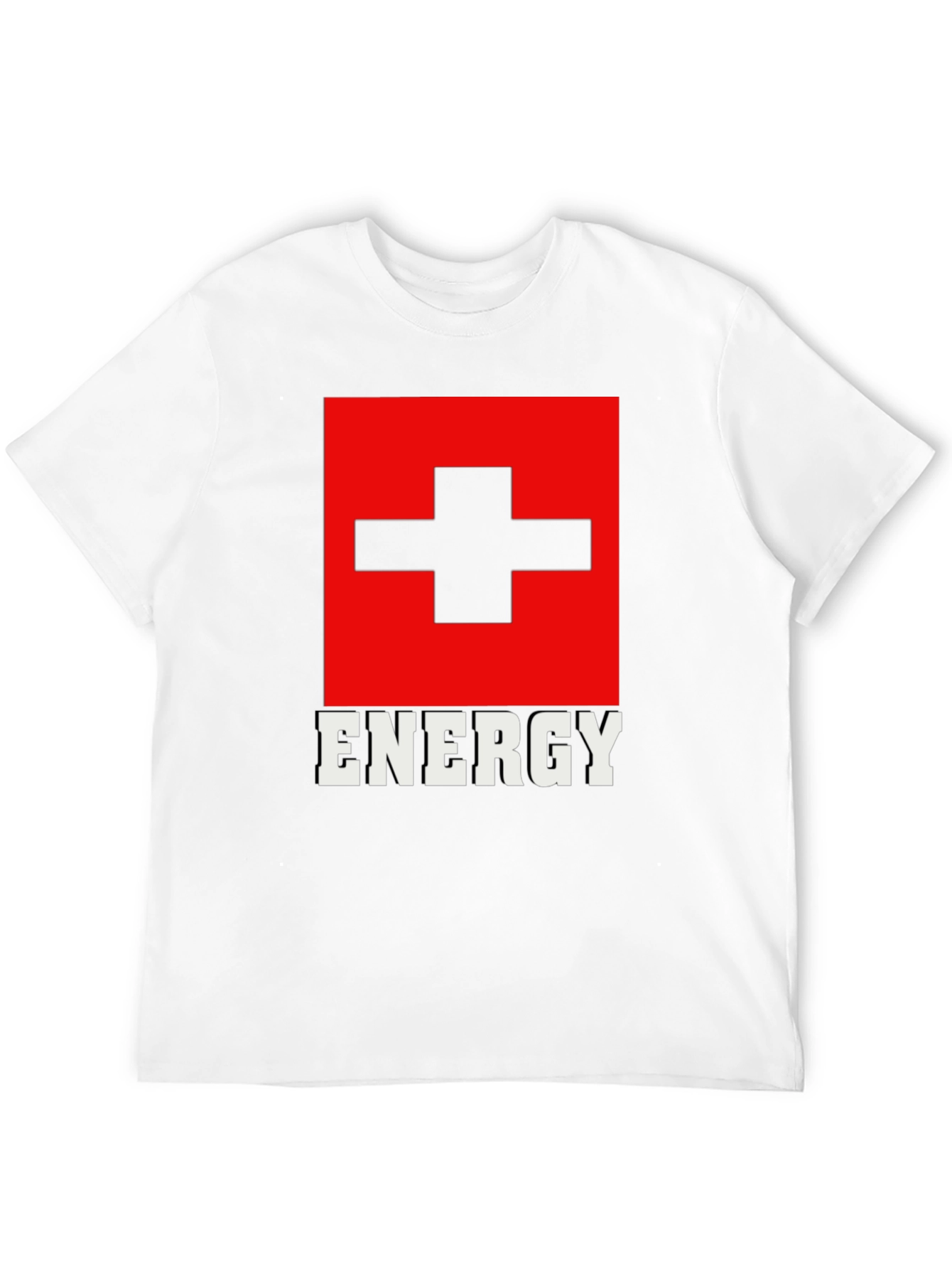 Energy Graphic T-Shirt - Swiss Flag Inspired Design