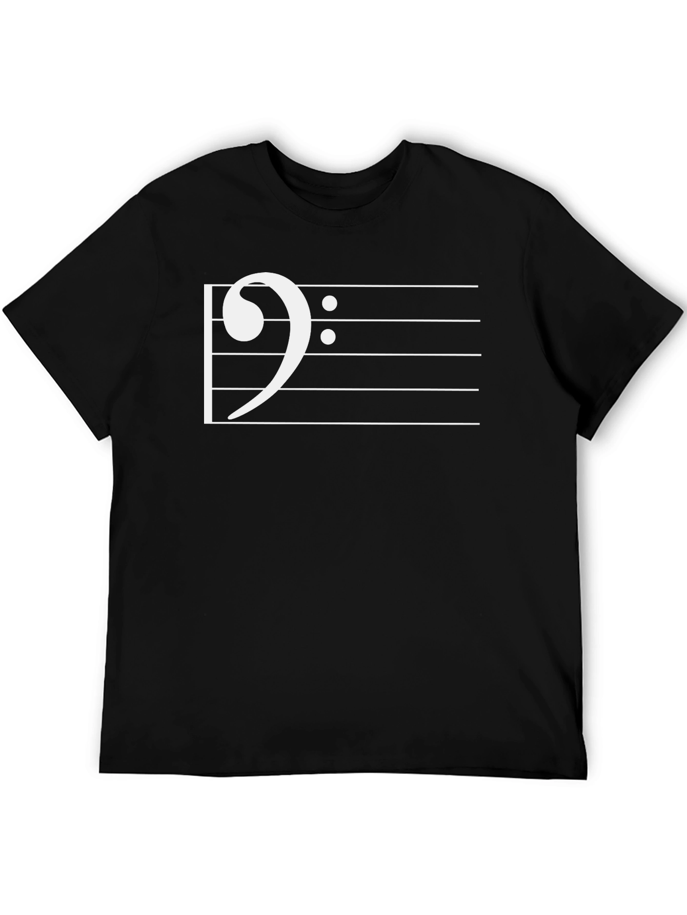 Bass Clef Staff Graphic T-Shirt