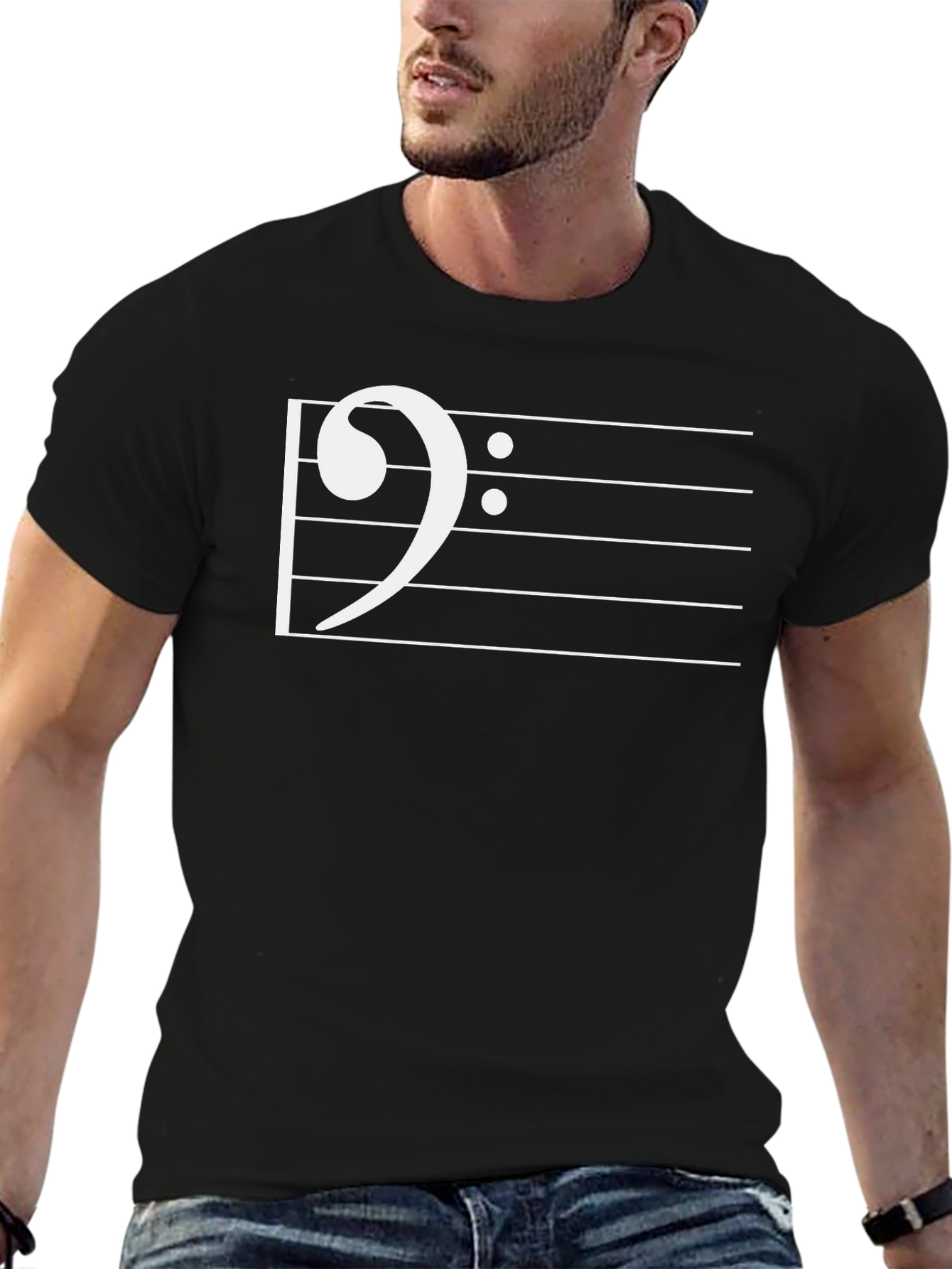 Bass Clef Staff Graphic T-Shirt