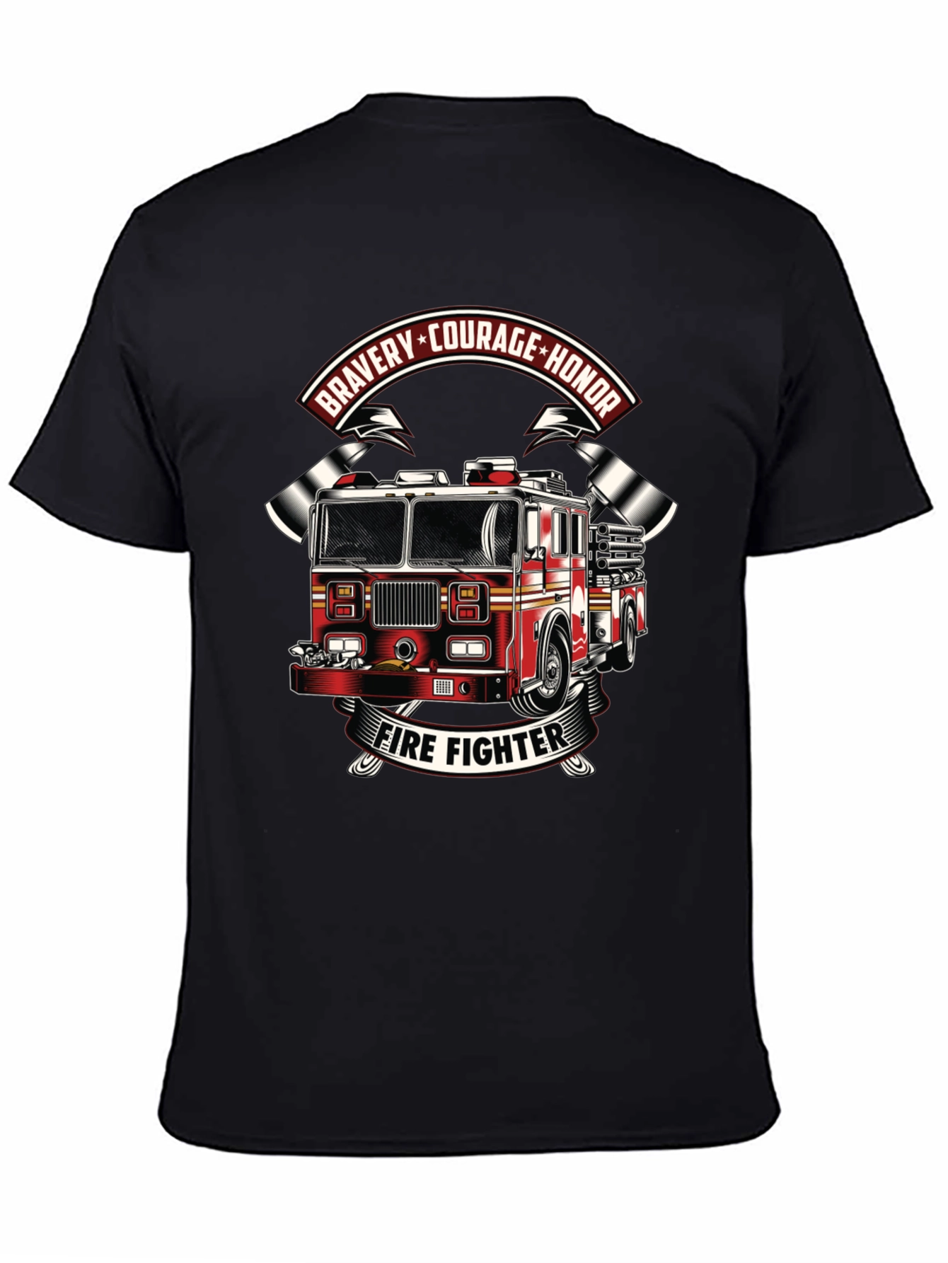Firefighter T-Shirt - Bravery Courage Honor