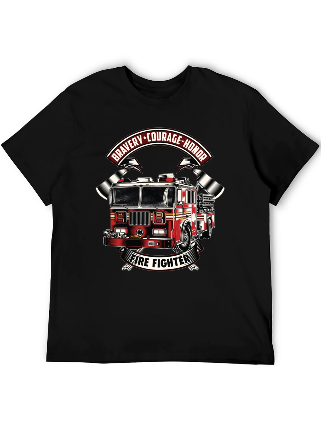 Firefighter T-Shirt - Bravery Courage Honor