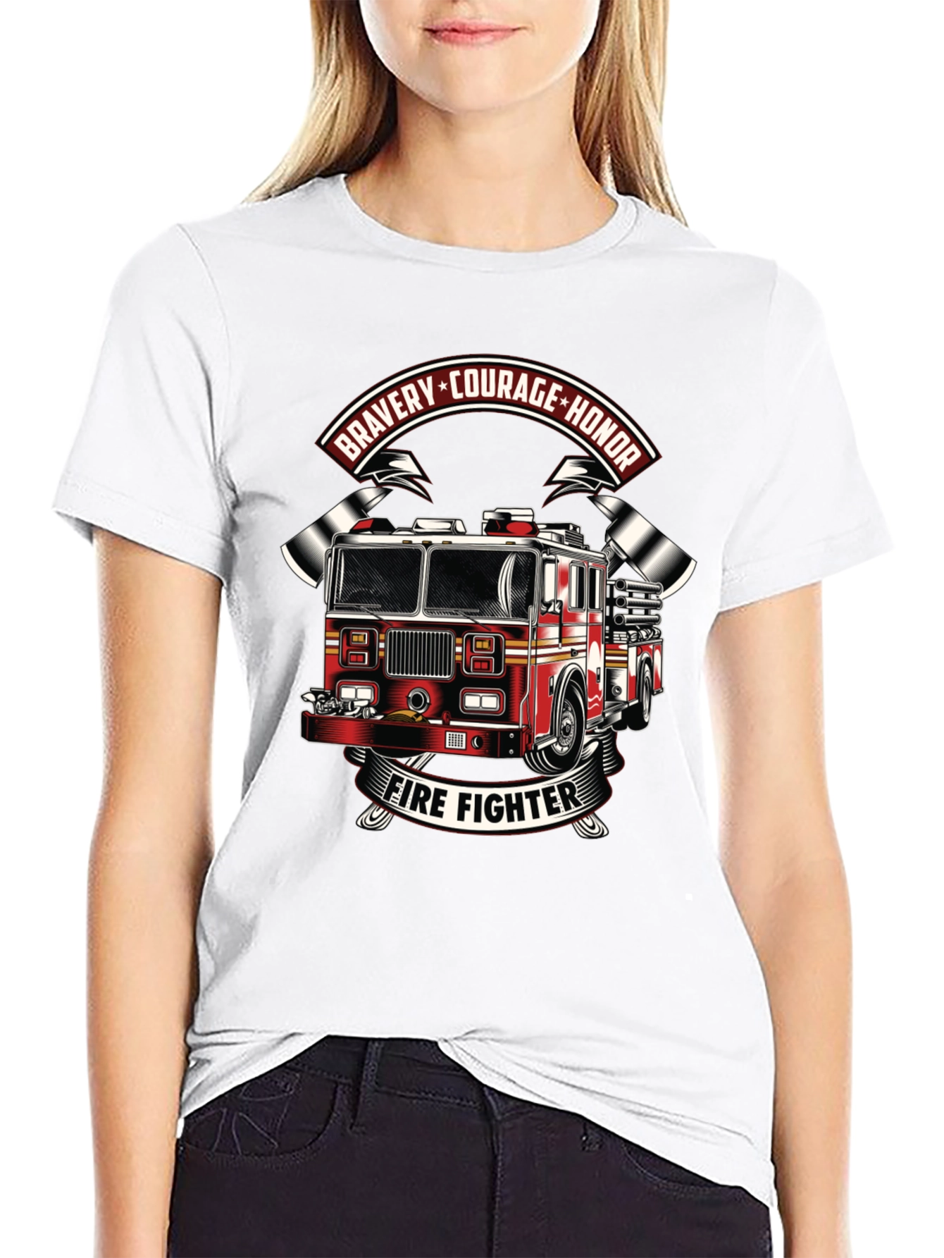 Firefighter T-Shirt - Bravery Courage Honor