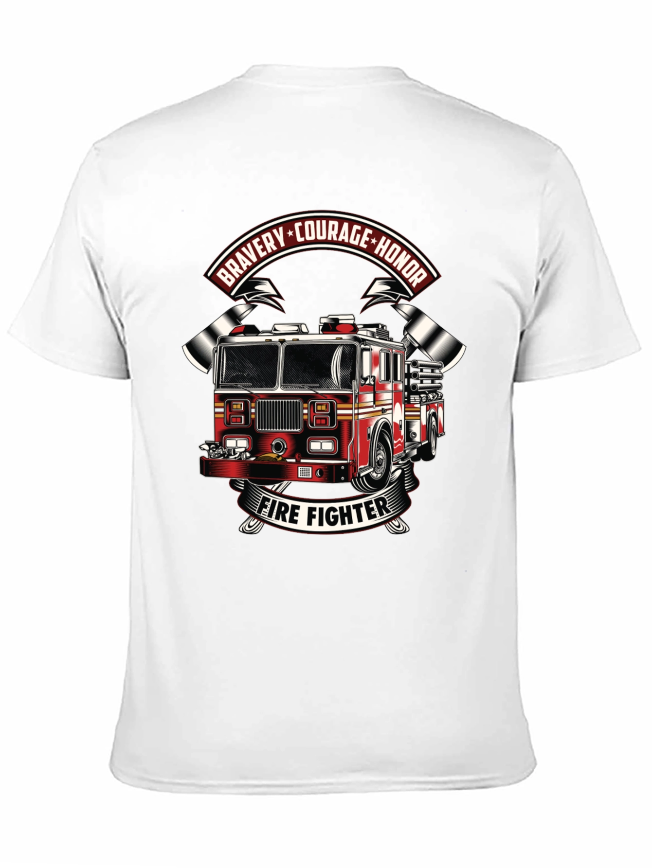 Firefighter T-Shirt - Bravery Courage Honor