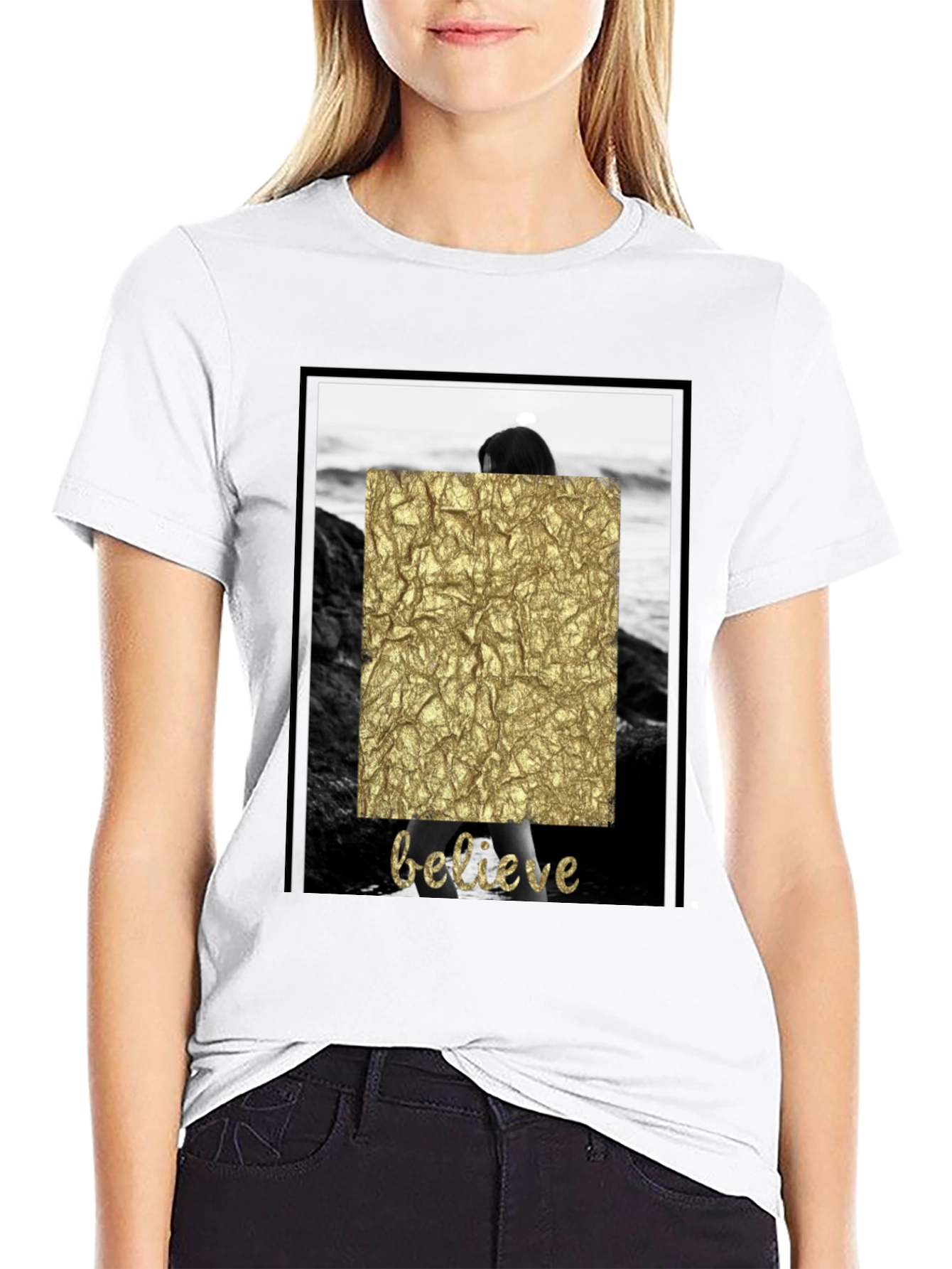 Believe Graphic Tee - Stylish Crew Neck T-Shirt