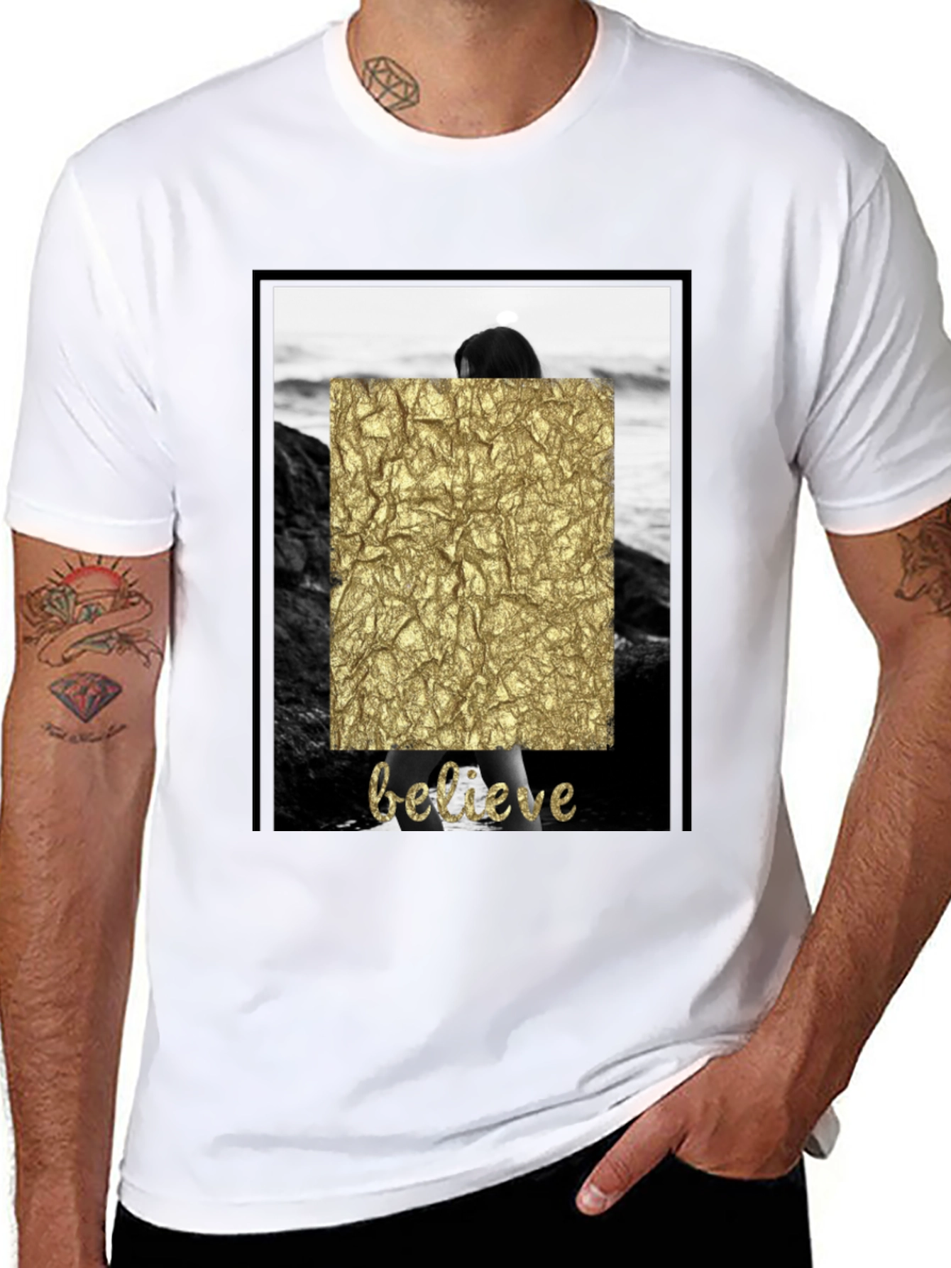 Believe Graphic Tee - Stylish Crew Neck T-Shirt