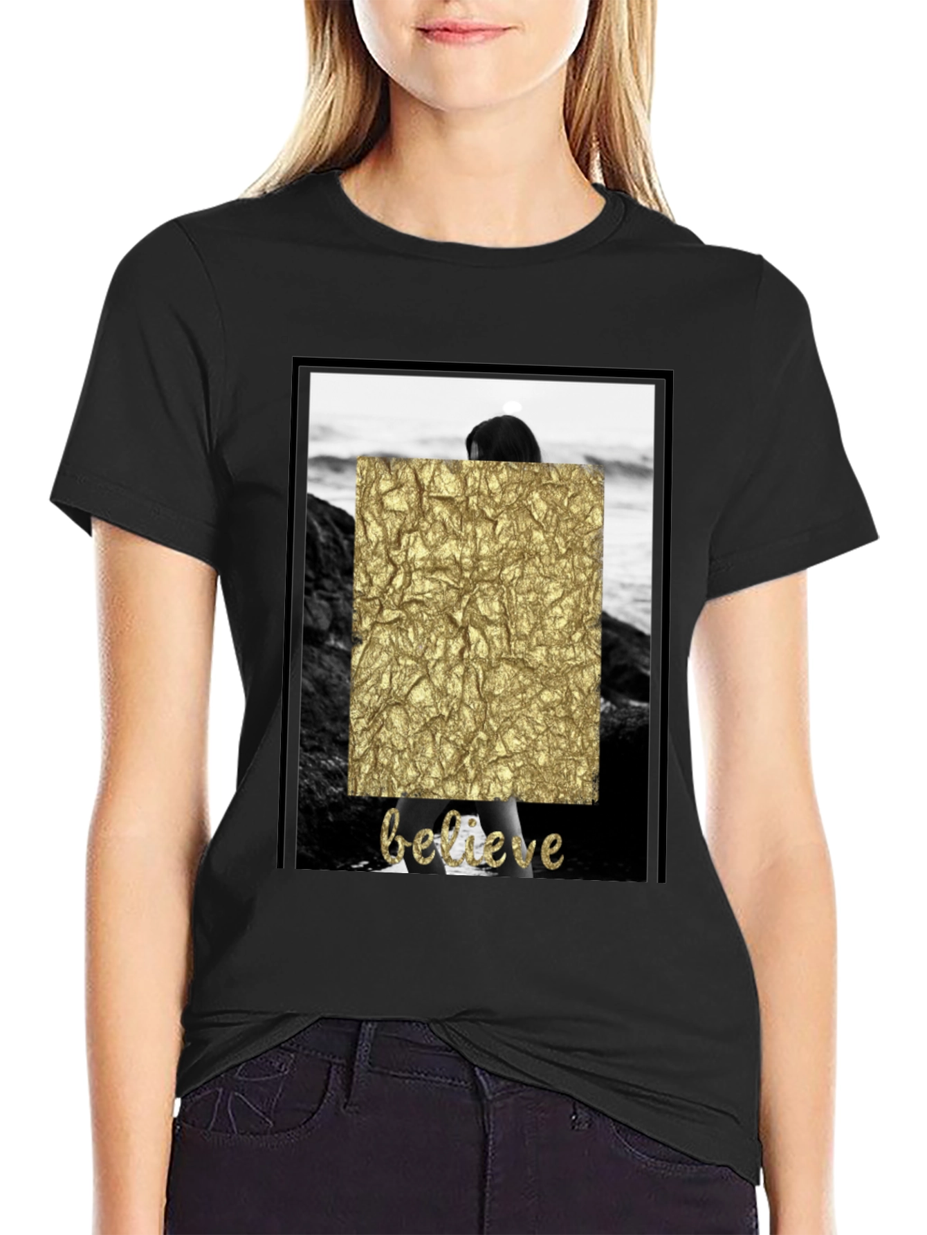 Believe Graphic Tee - Stylish Crew Neck T-Shirt