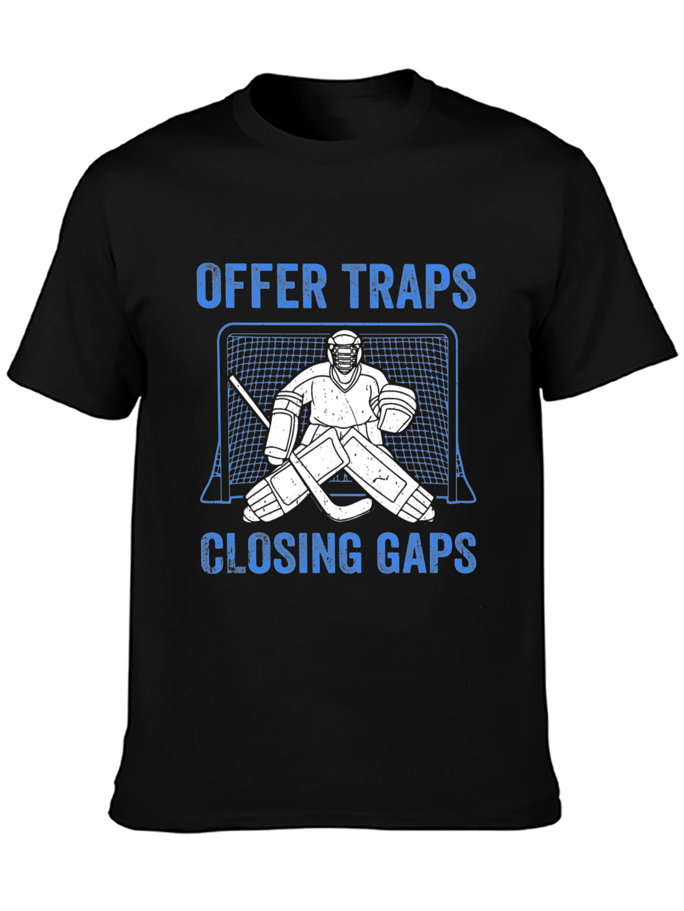 Hockey Goalie Graphic Tee - Offer Traps Closing Gaps