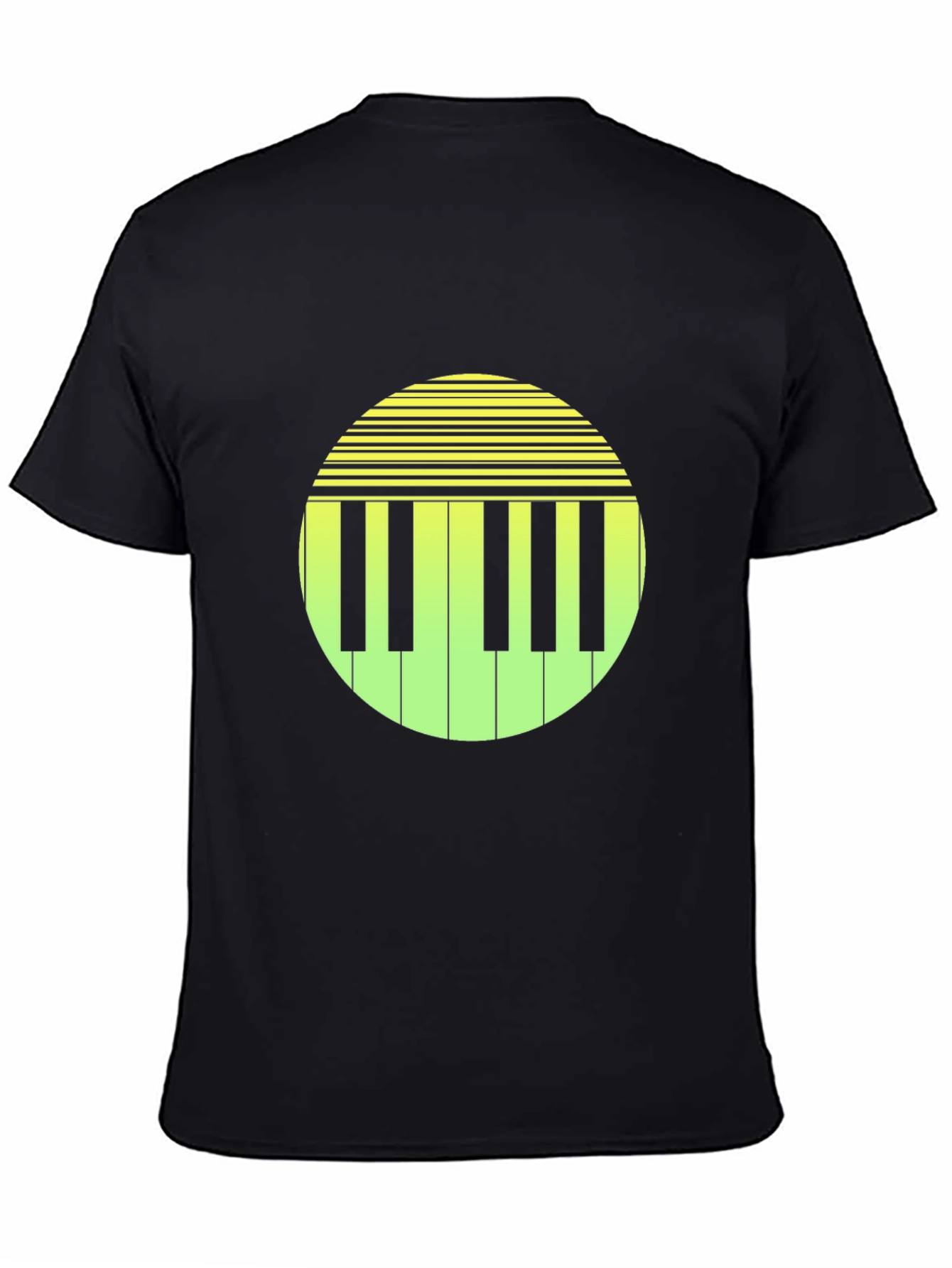 Piano Key Graphic Tee - Retro Style