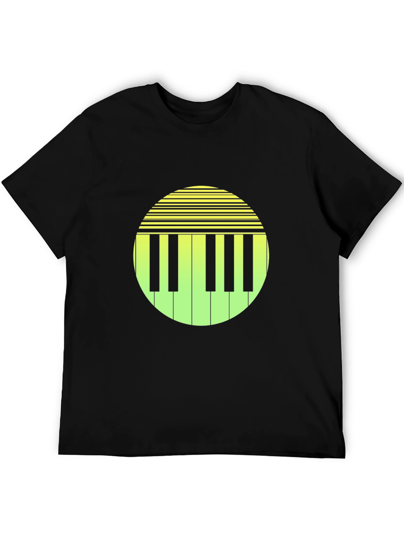 Piano Key Graphic Tee - Retro Style