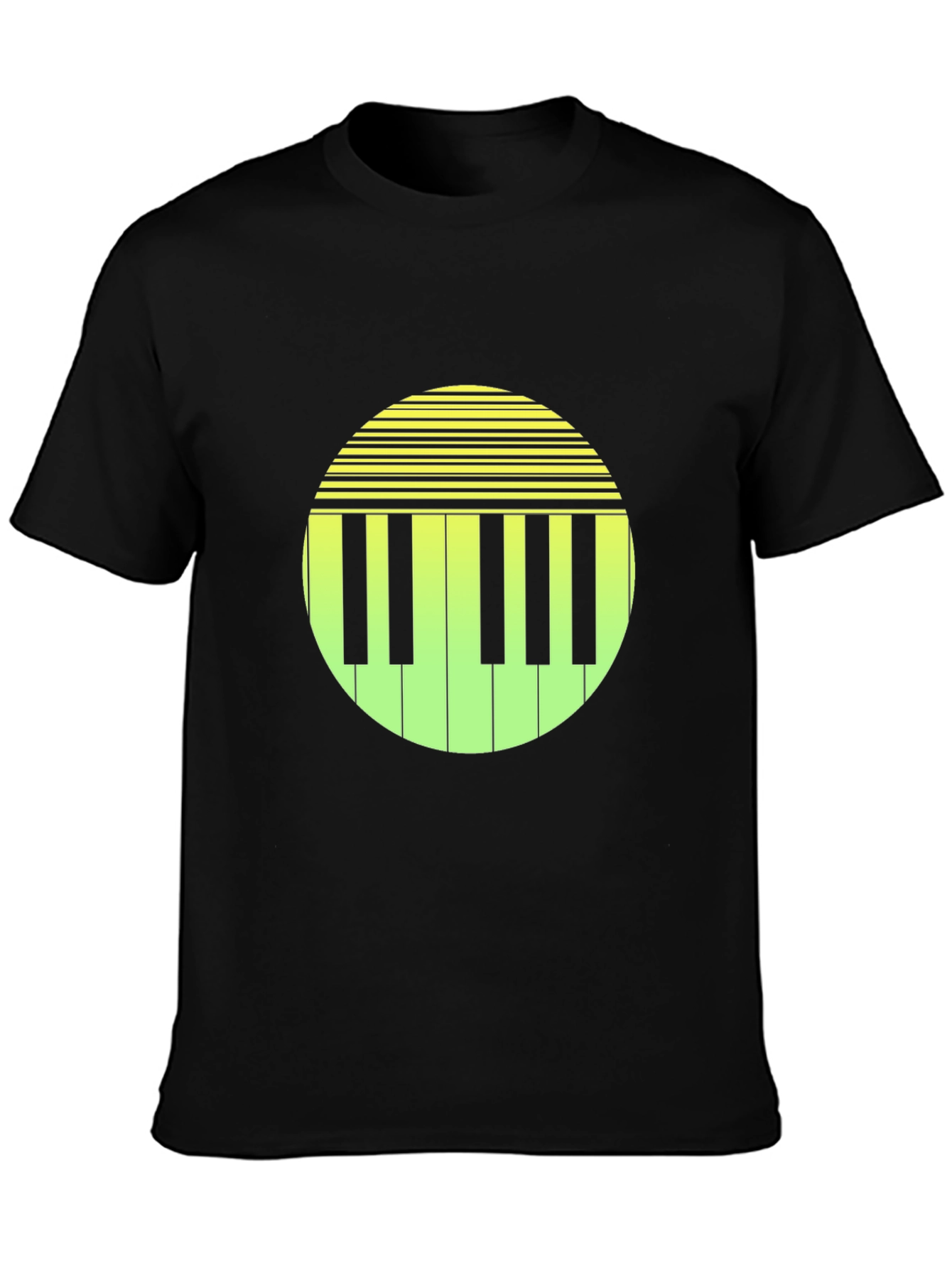 Piano Key Graphic Tee - Retro Style