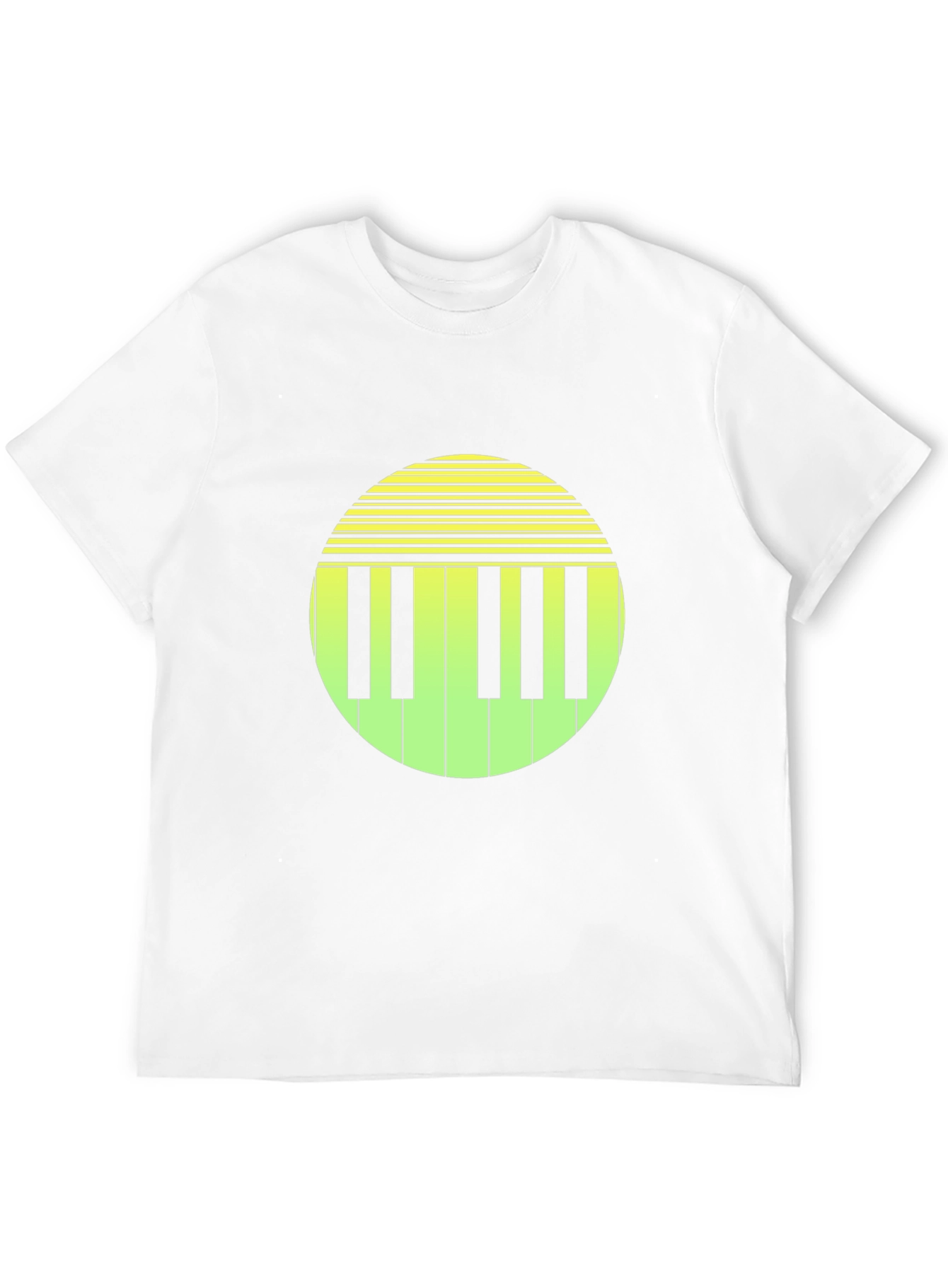 Piano Key Graphic Tee - Retro Style
