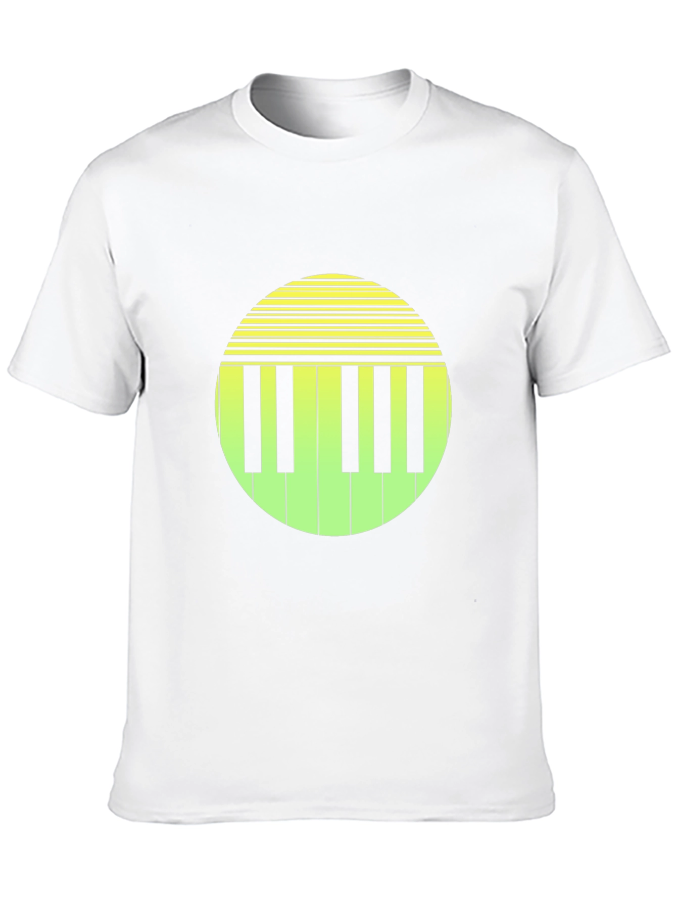 Piano Key Graphic Tee - Retro Style