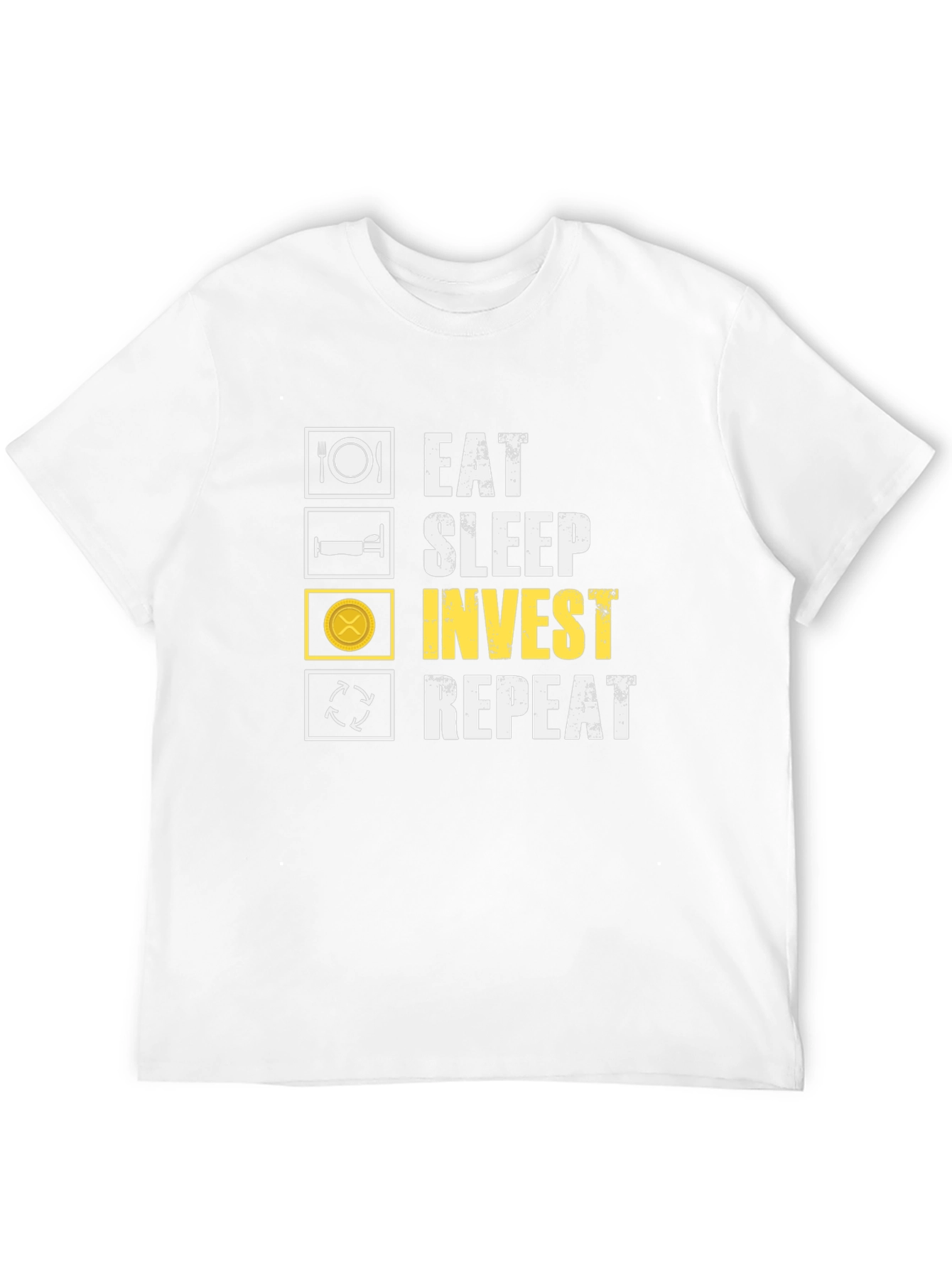 Eat Sleep Invest Repeat Black T-Shirt