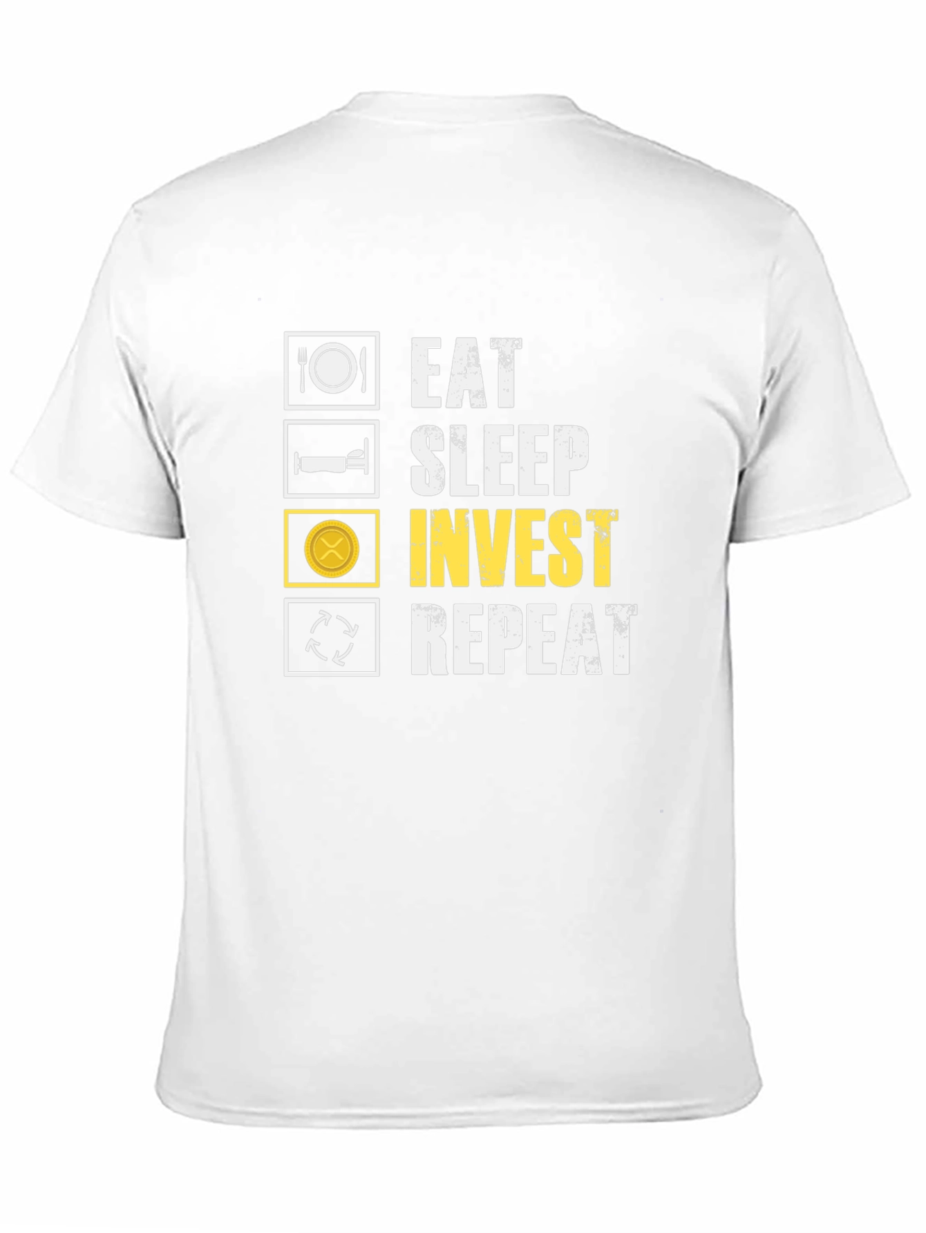 Eat Sleep Invest Repeat Black T-Shirt