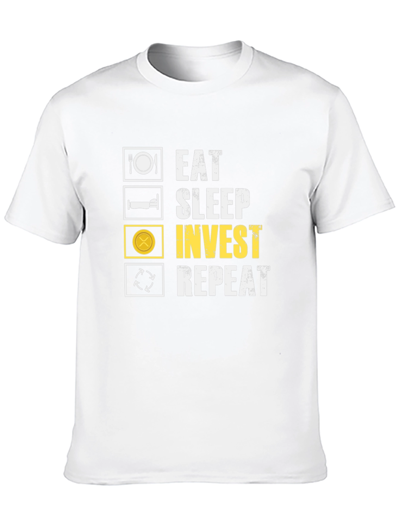 Eat Sleep Invest Repeat Black T-Shirt