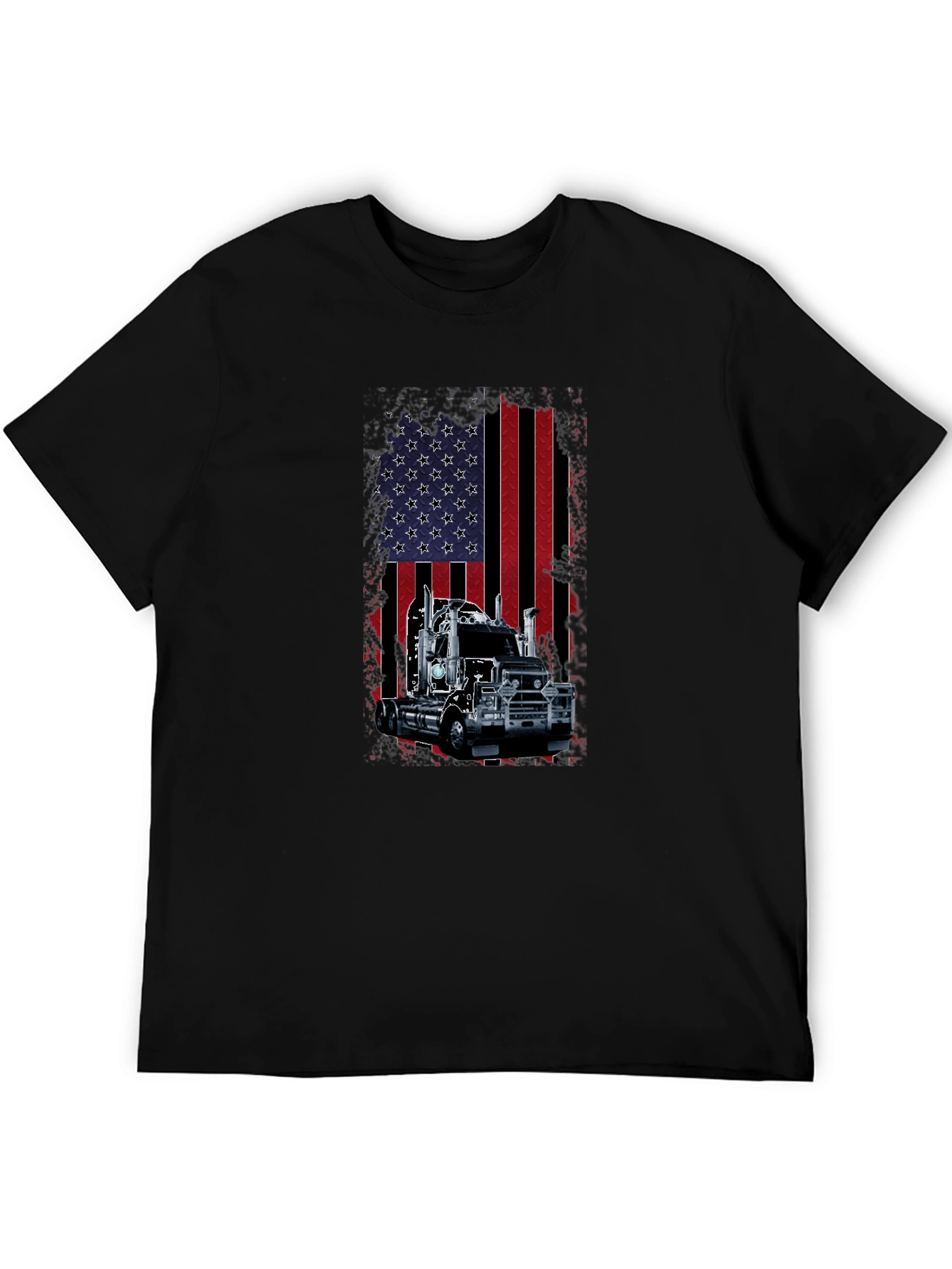 American Trucker Flag Graphic T-Shirt
