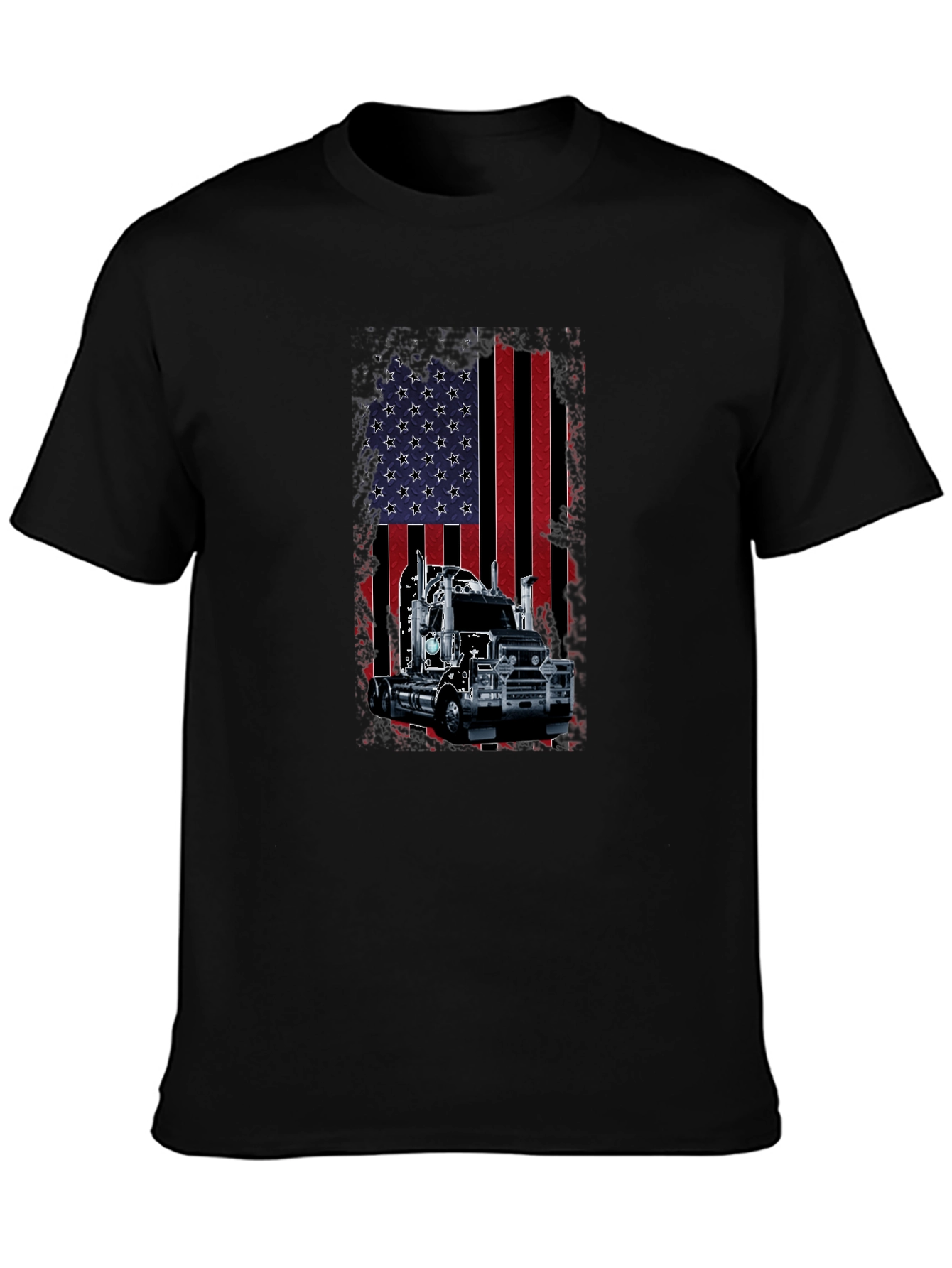 American Trucker Flag Graphic T-Shirt