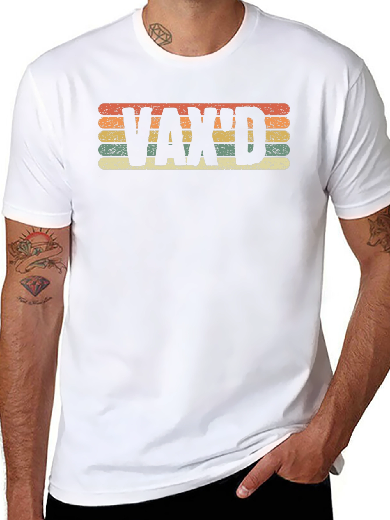 Vaxd Graphic T-Shirt - Retro Style Vaccinated Tee