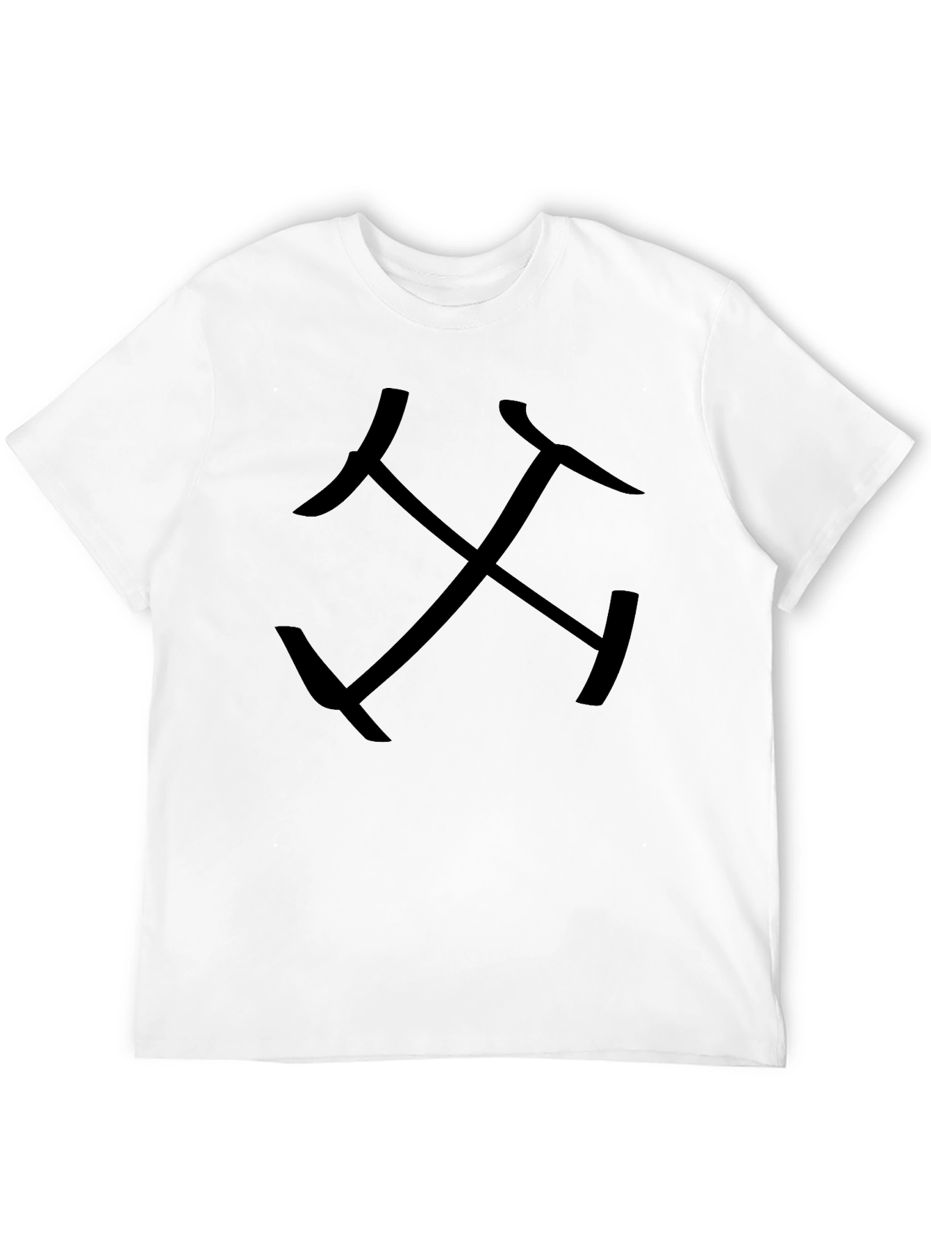 Black T-Shirt with Crossed Axe Design