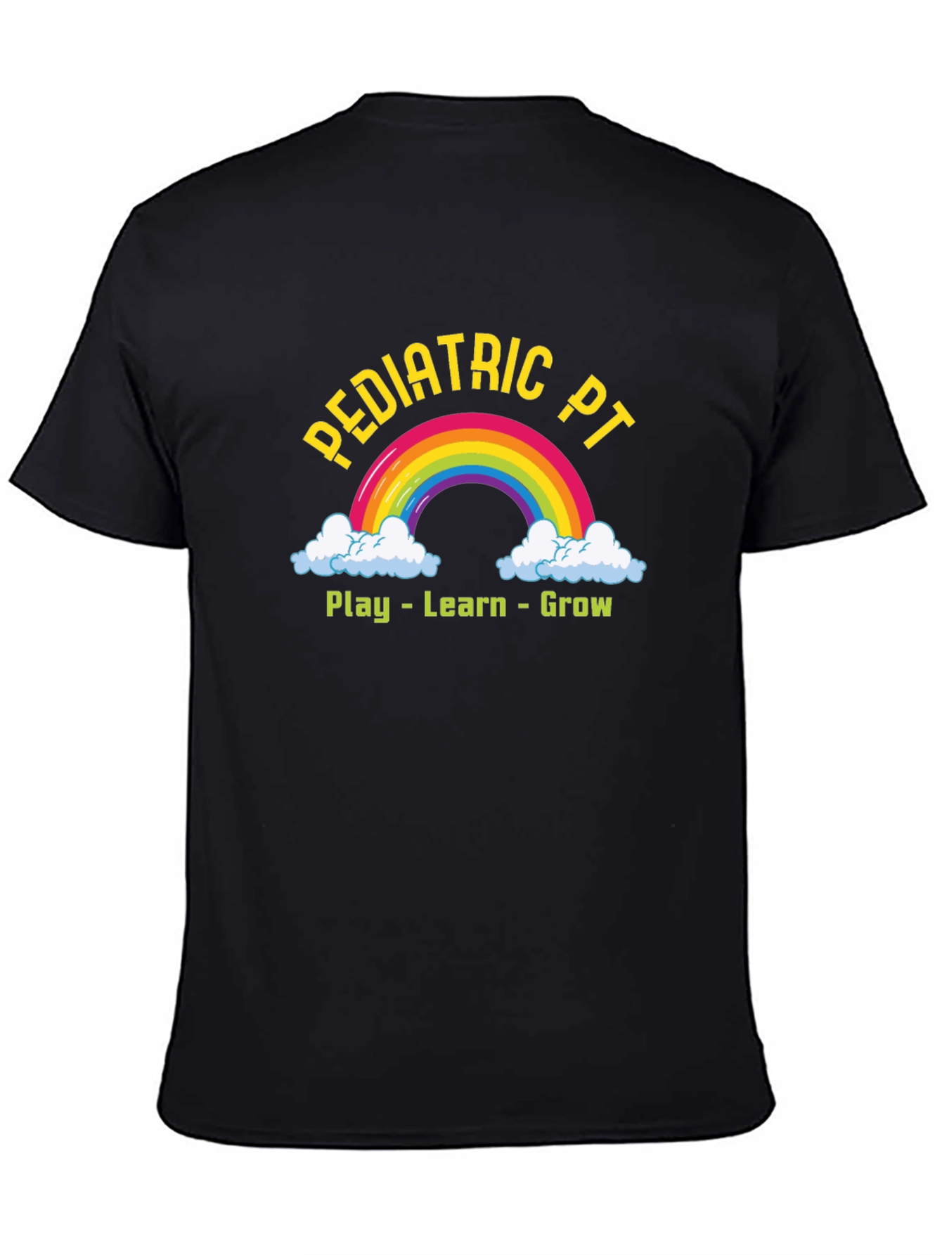 Pediatric PT Rainbow T-Shirt - Play Learn Grow