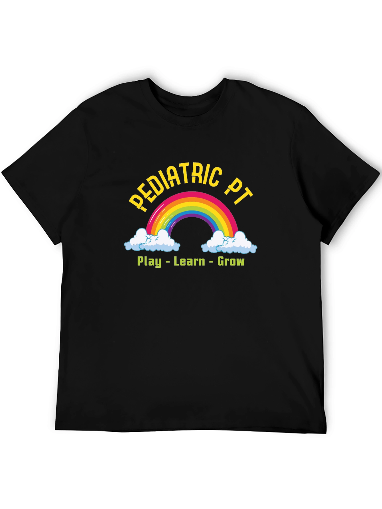 Pediatric PT Rainbow T-Shirt - Play Learn Grow