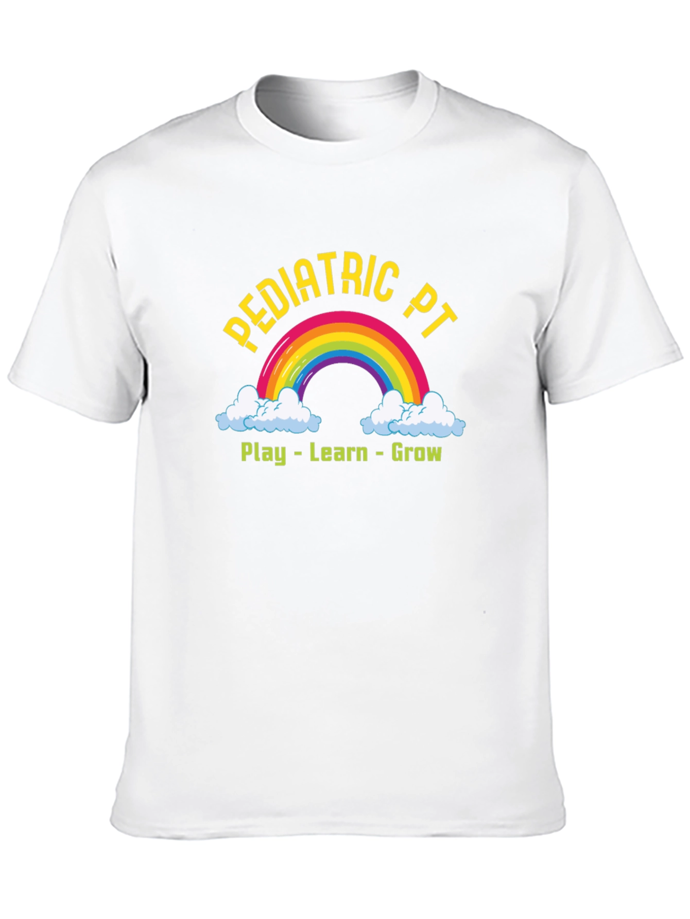 Pediatric PT Rainbow T-Shirt - Play Learn Grow