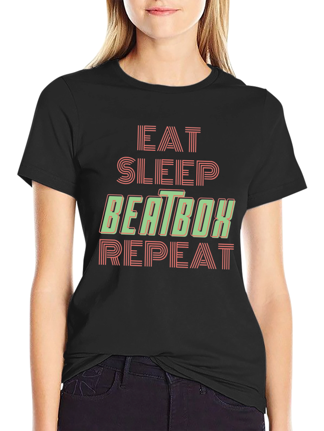 Eat Sleep Beatbox Repeat Graphic Tee