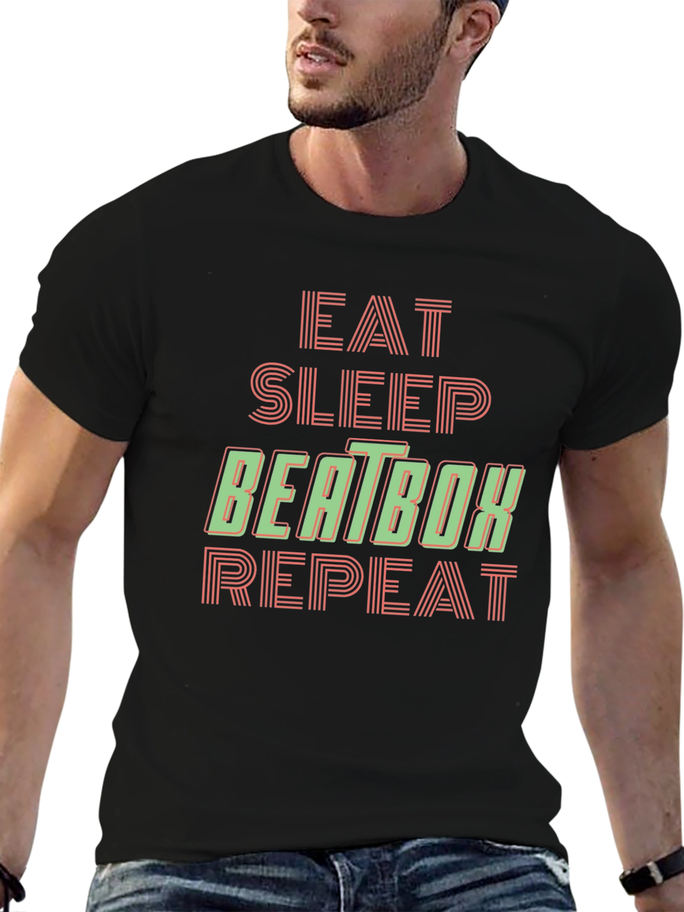 Eat Sleep Beatbox Repeat Graphic Tee