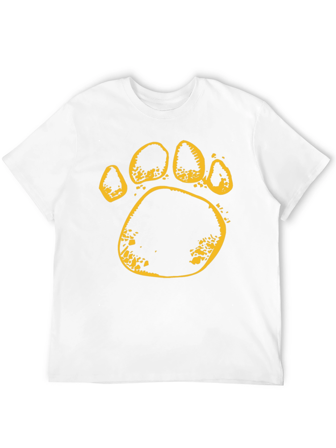 Paw Print T-Shirt - Black Cotton Tee