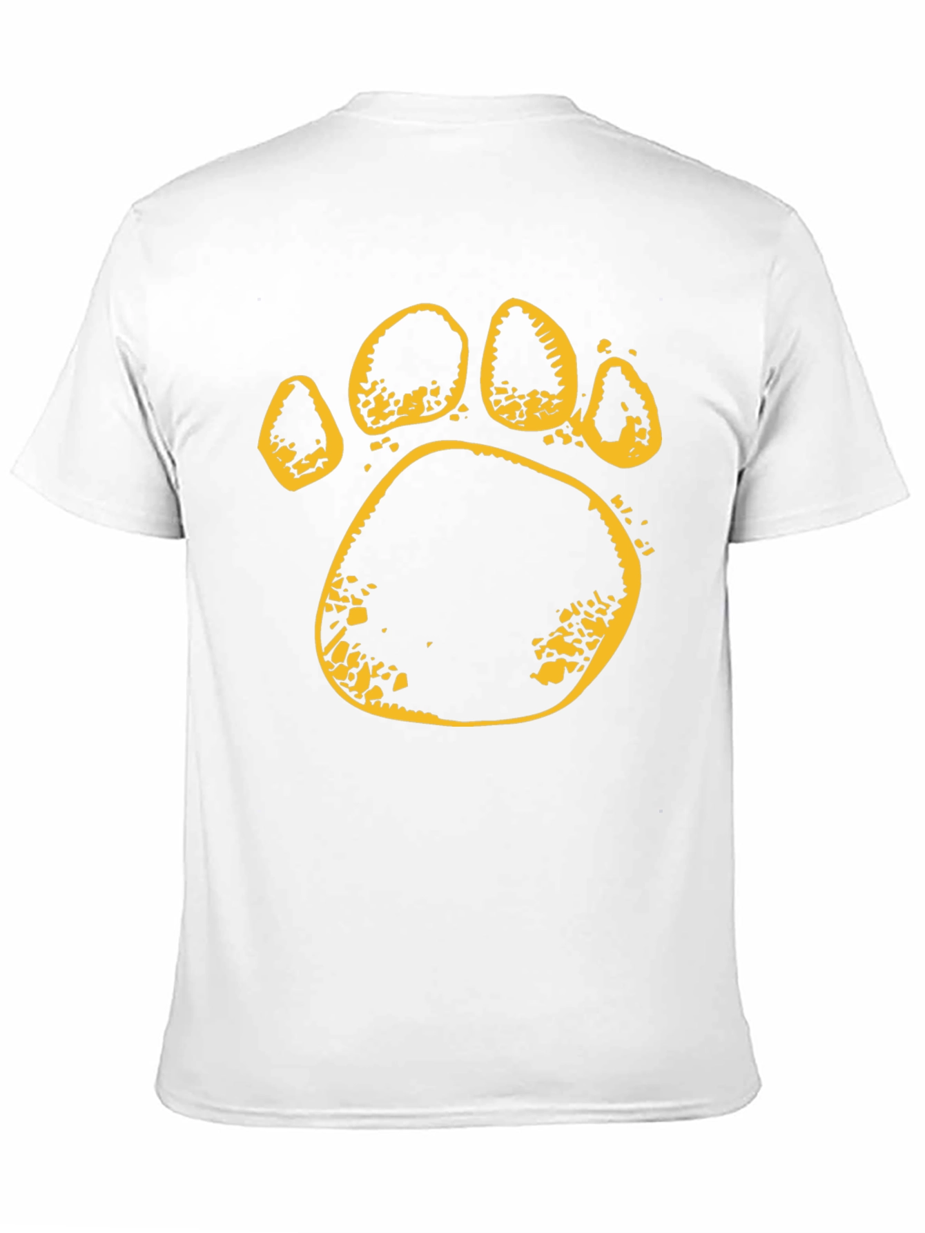 Paw Print T-Shirt - Black Cotton Tee