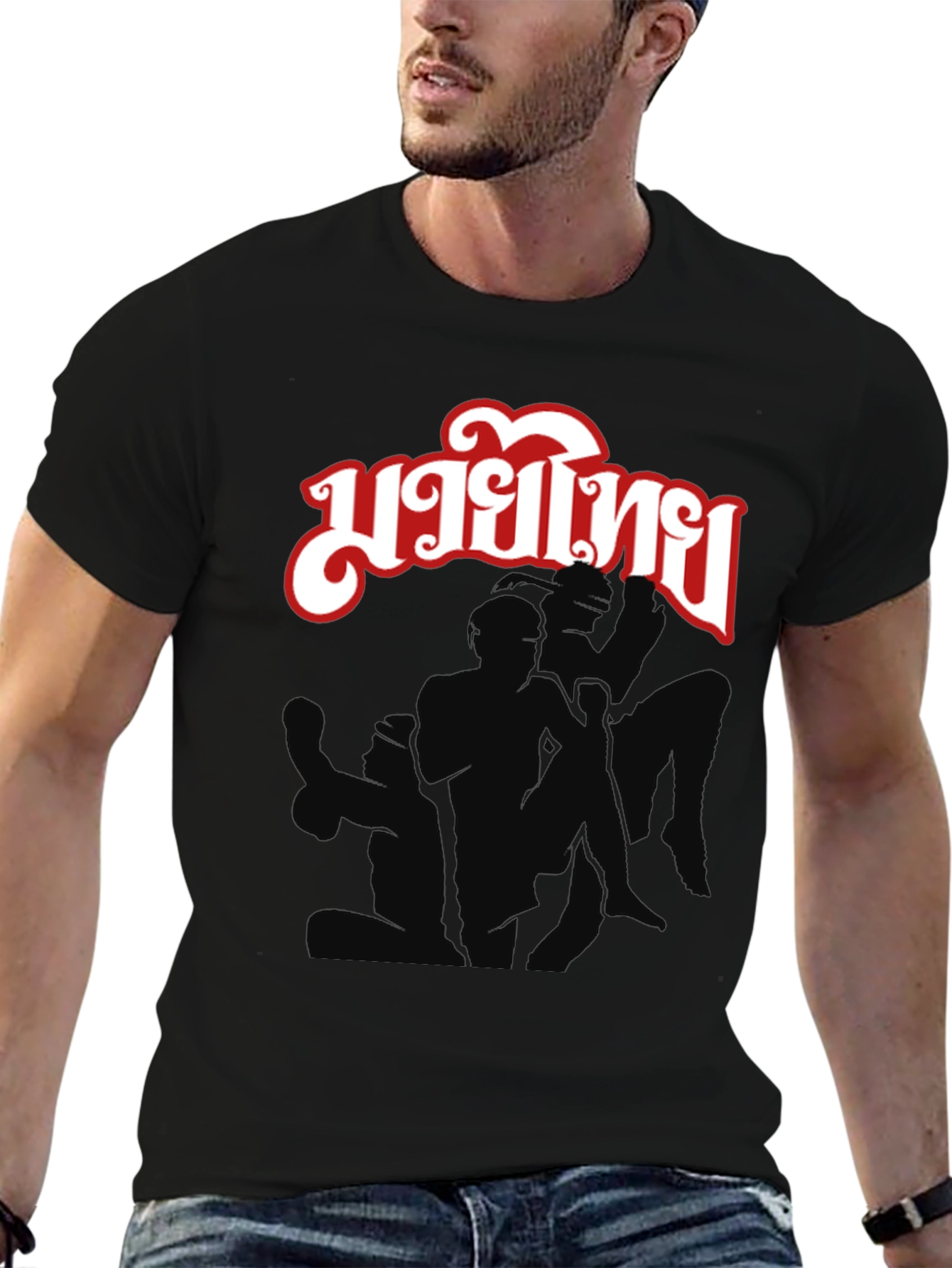 Muay Thai Black Graphic T-Shirt