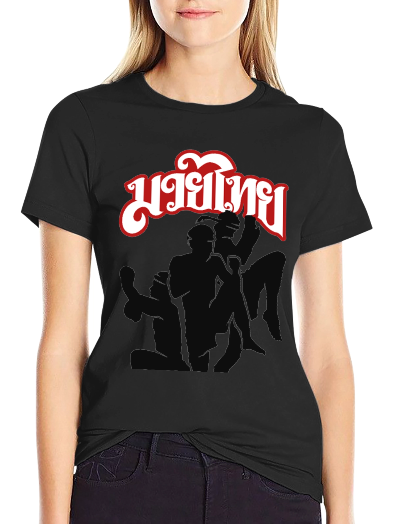 Muay Thai Black Graphic T-Shirt