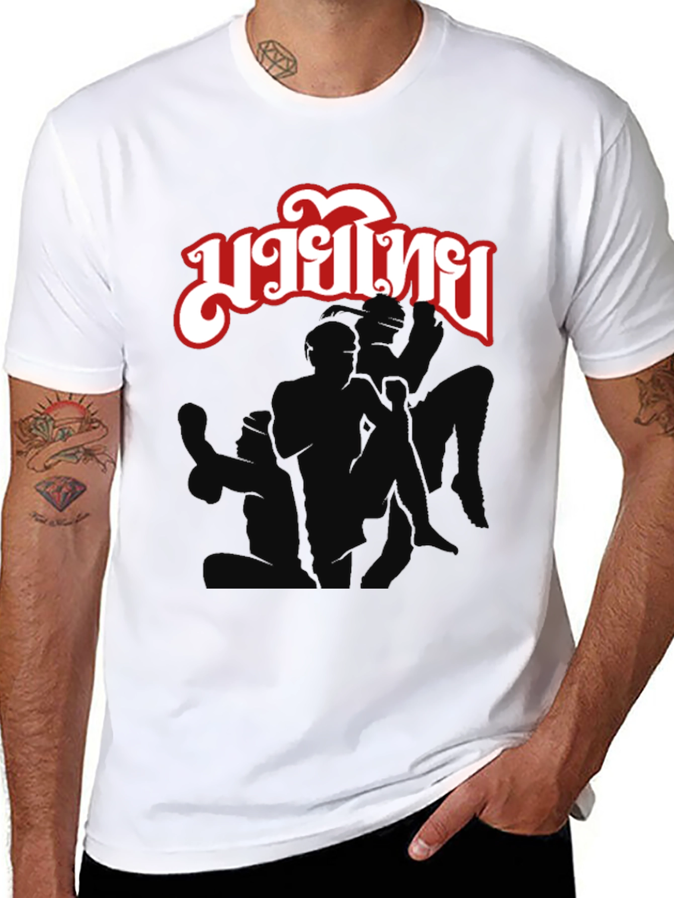 Muay Thai Black Graphic T-Shirt