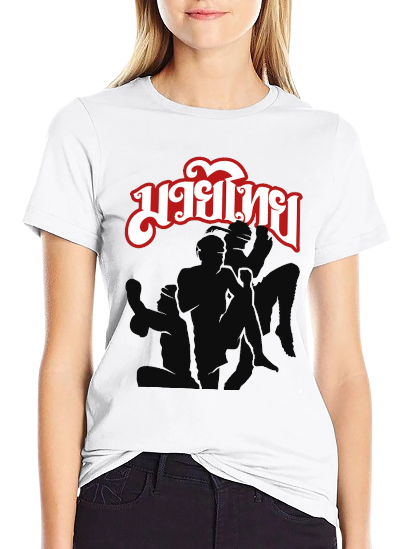 Muay Thai Black Graphic T-Shirt