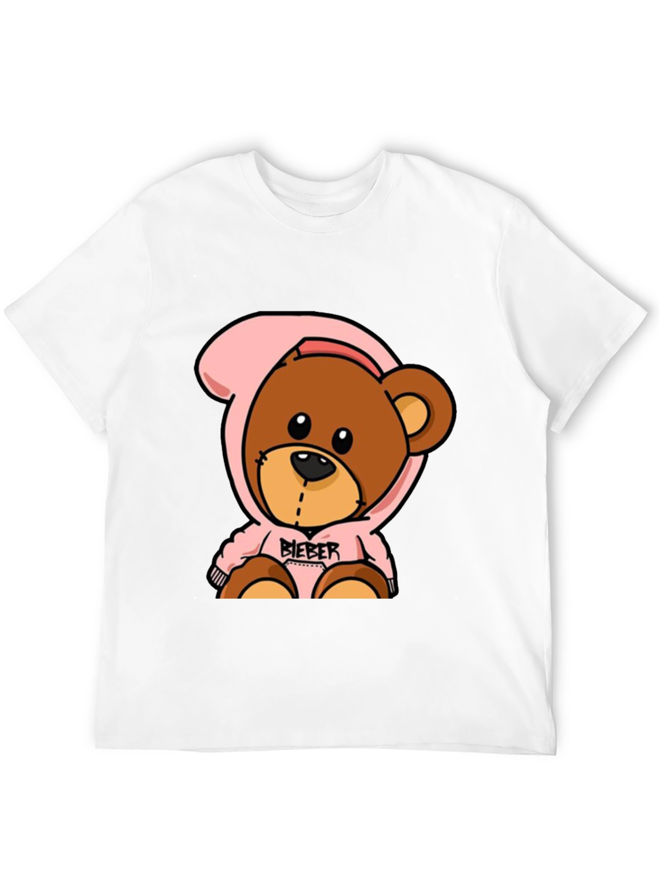 Teddy Bear Hoodie Black T-Shirt