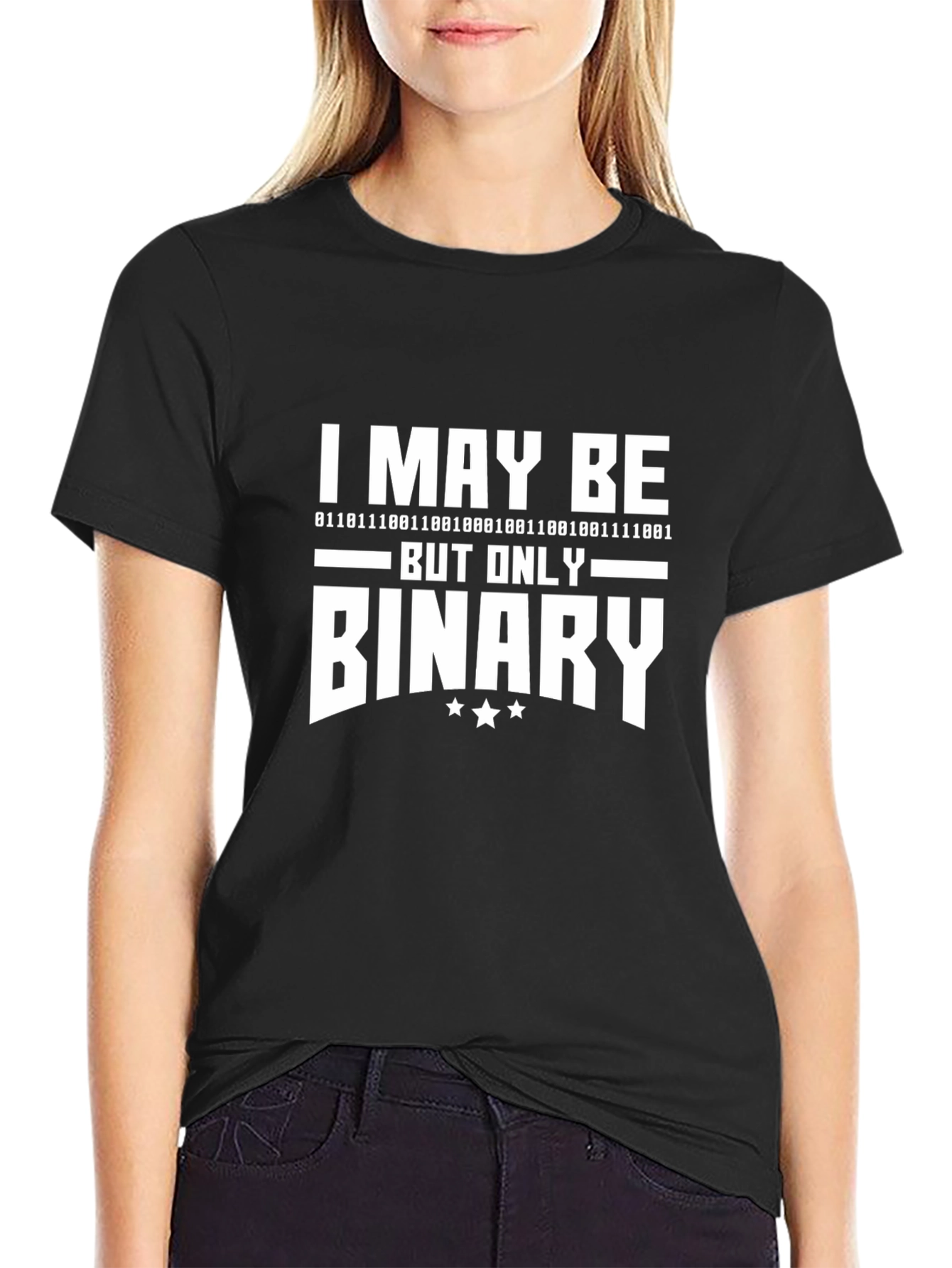 I May Be Binary Coding T-Shirt - Black