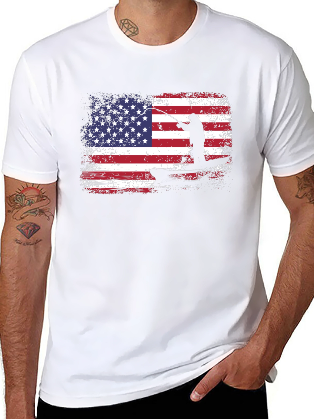 American Flag Fishing T-Shirt