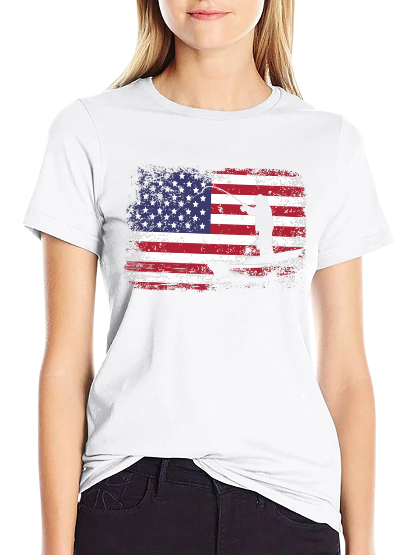 American Flag Fishing T-Shirt