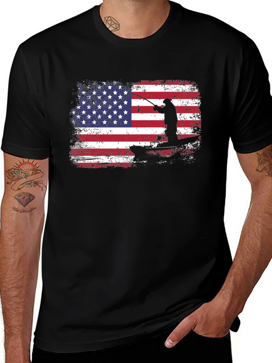 American Flag Fishing T-Shirt