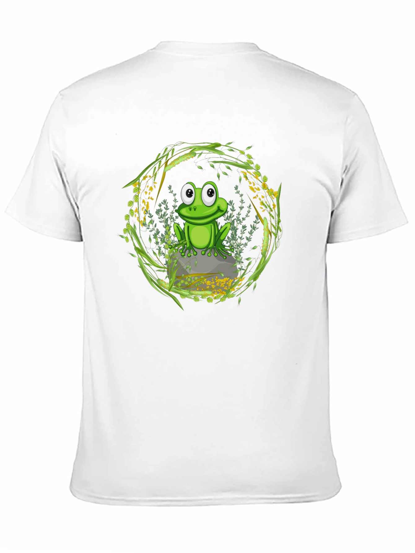 Frog on Stone Graphic Tee - Nature Lover Shirt