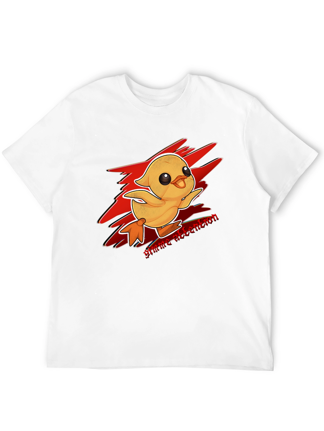 Gimme Attention Duckling Graphic Tee - Black Cotton T-Shirt
