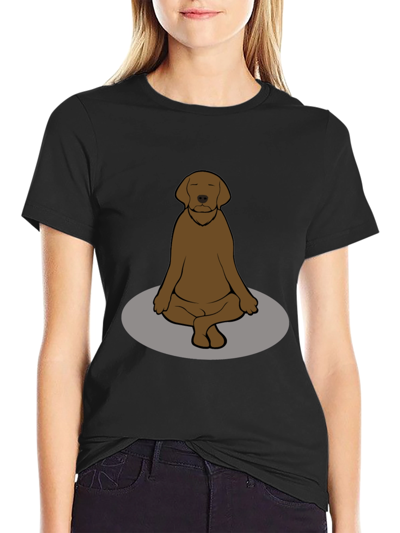 Meditating Dog T-Shirt - Zen Labrador Tee