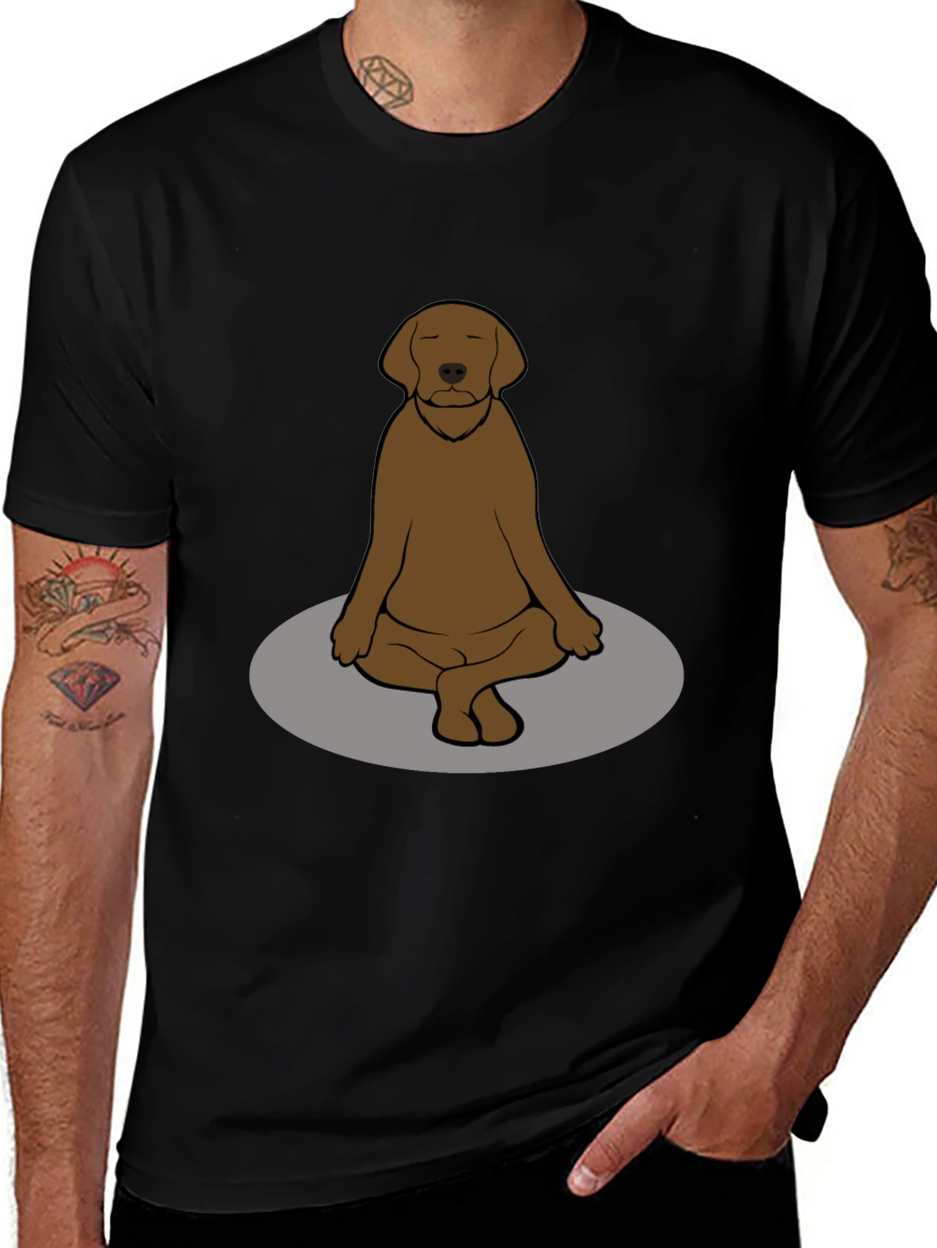 Meditating Dog T-Shirt - Zen Labrador Tee
