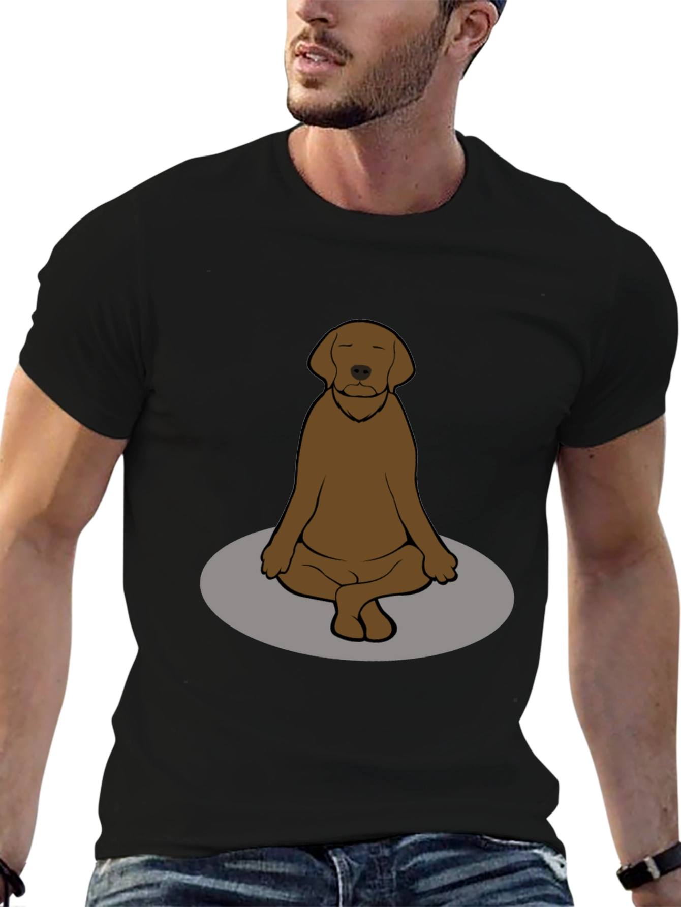 Meditating Dog T-Shirt - Zen Labrador Tee