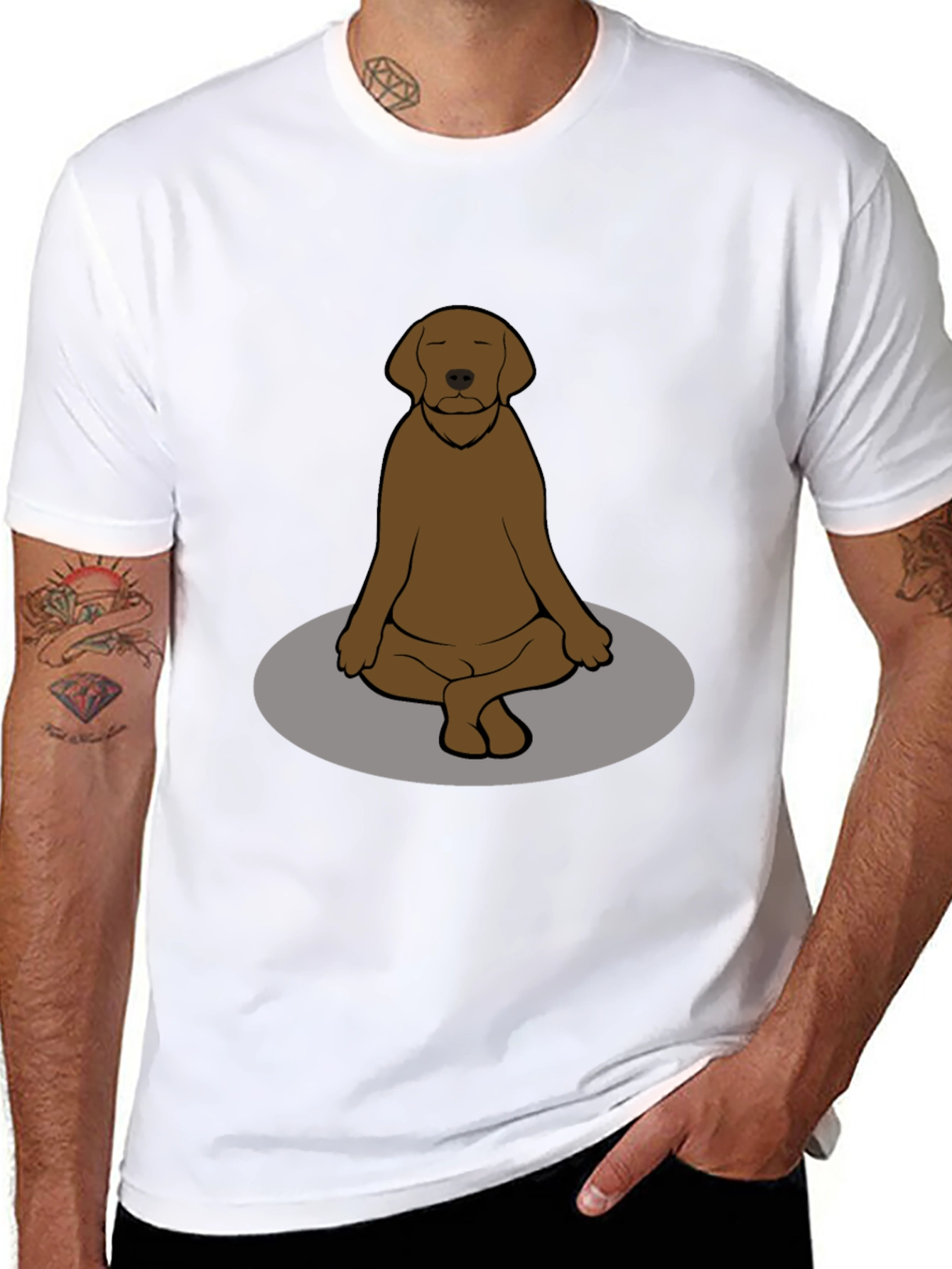 Meditating Dog T-Shirt - Zen Labrador Tee