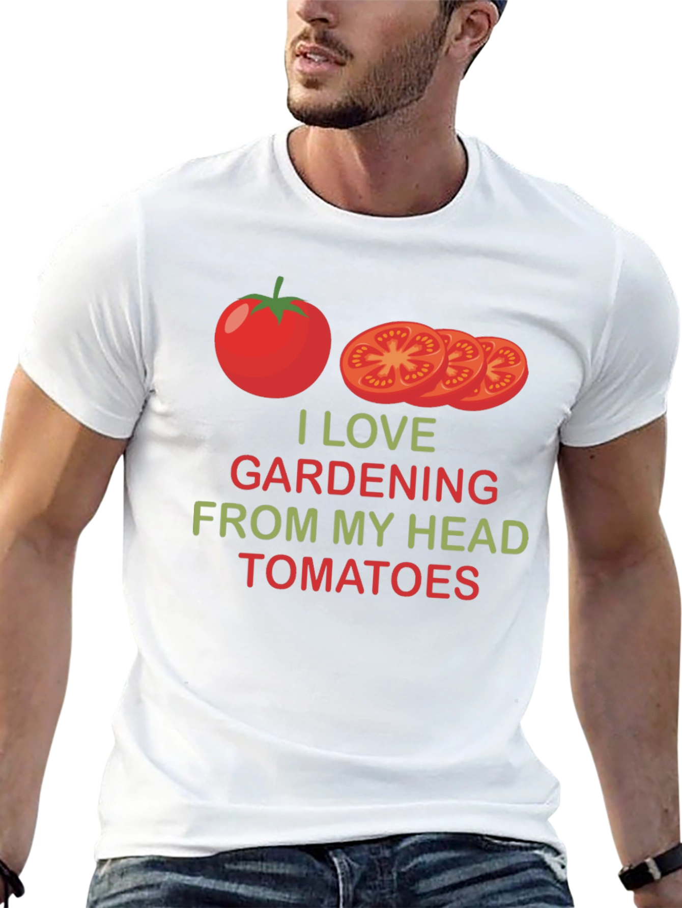 I Love Gardening From My Head Tomatoes T-Shirt