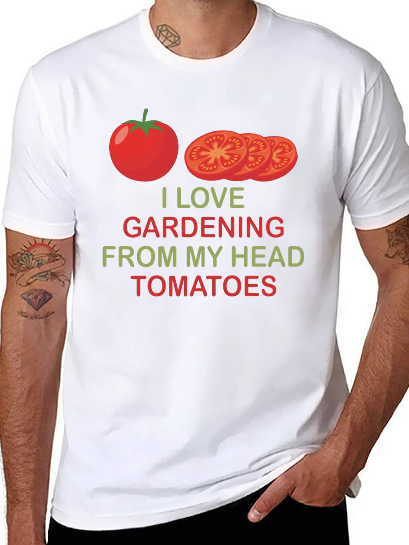 I Love Gardening From My Head Tomatoes T-Shirt