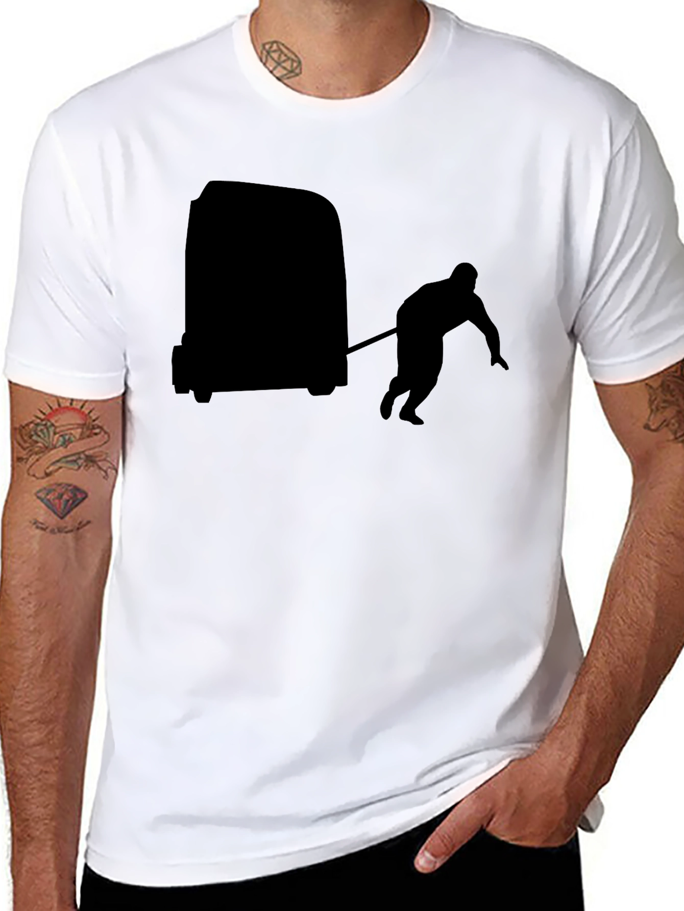Truck Pulling T-Shirt - Black Cotton Tee