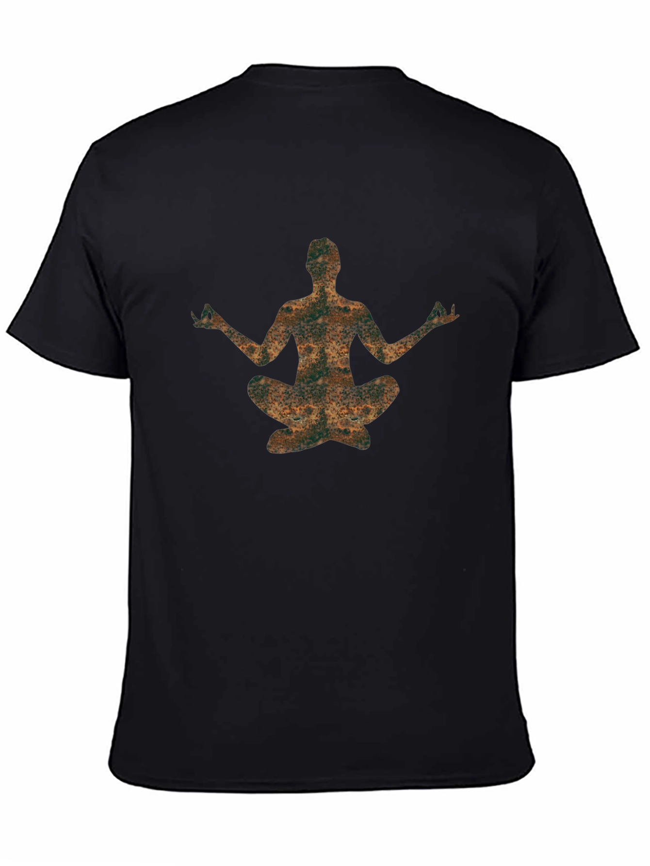 Yoga Pose Graphic Black T-Shirt
